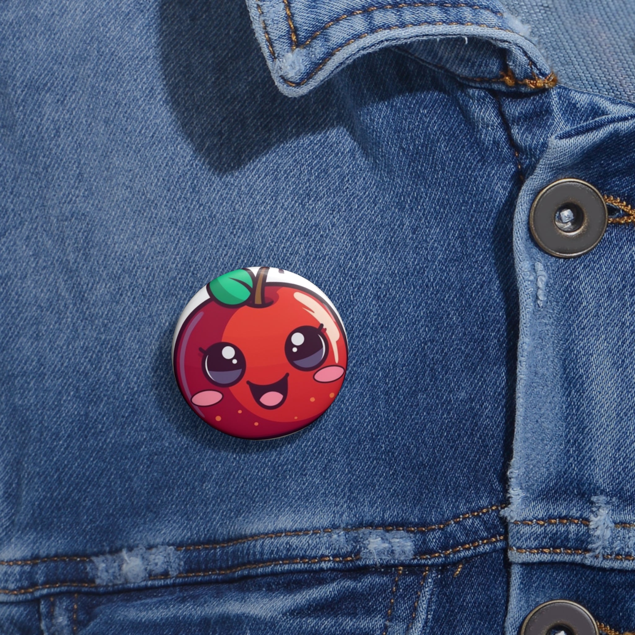 Custom Pin Buttons - Red Plum