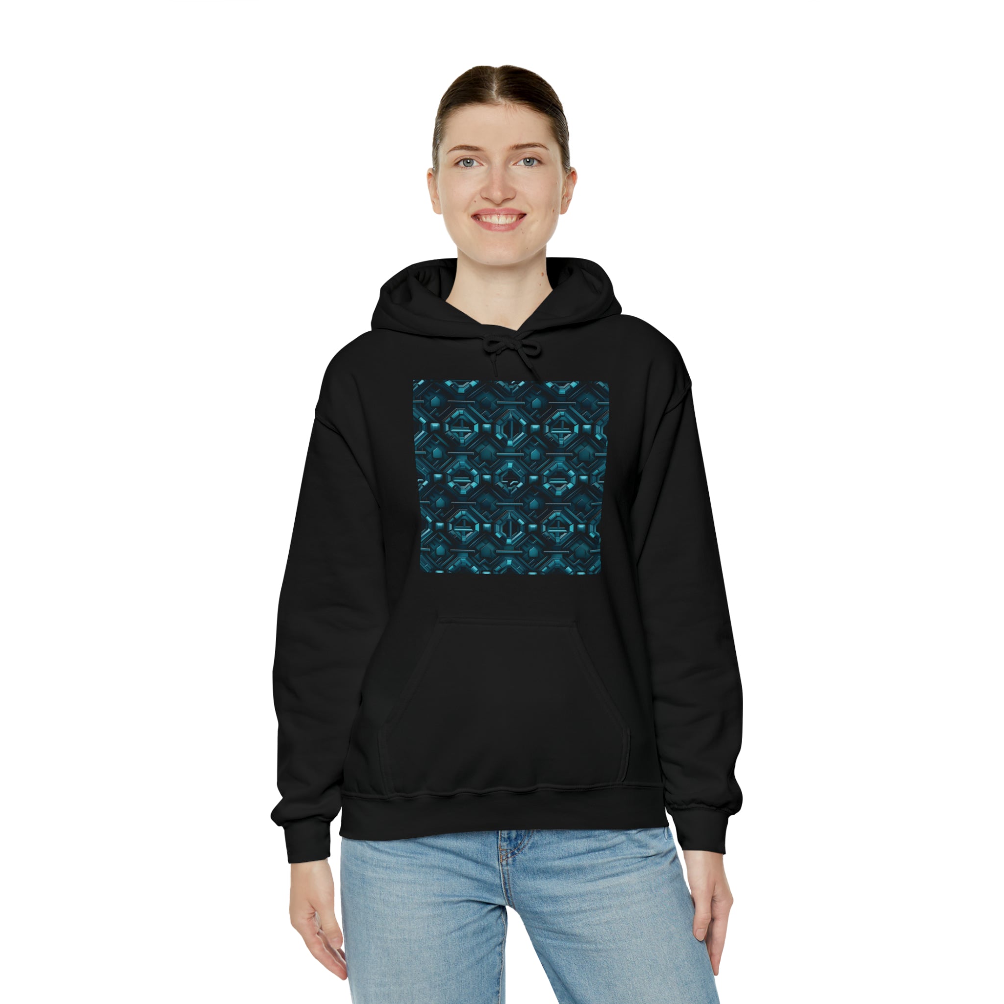 Unisex Heavy Blend™ Hooded Sweatshirt - Abstract Neon Designs 08