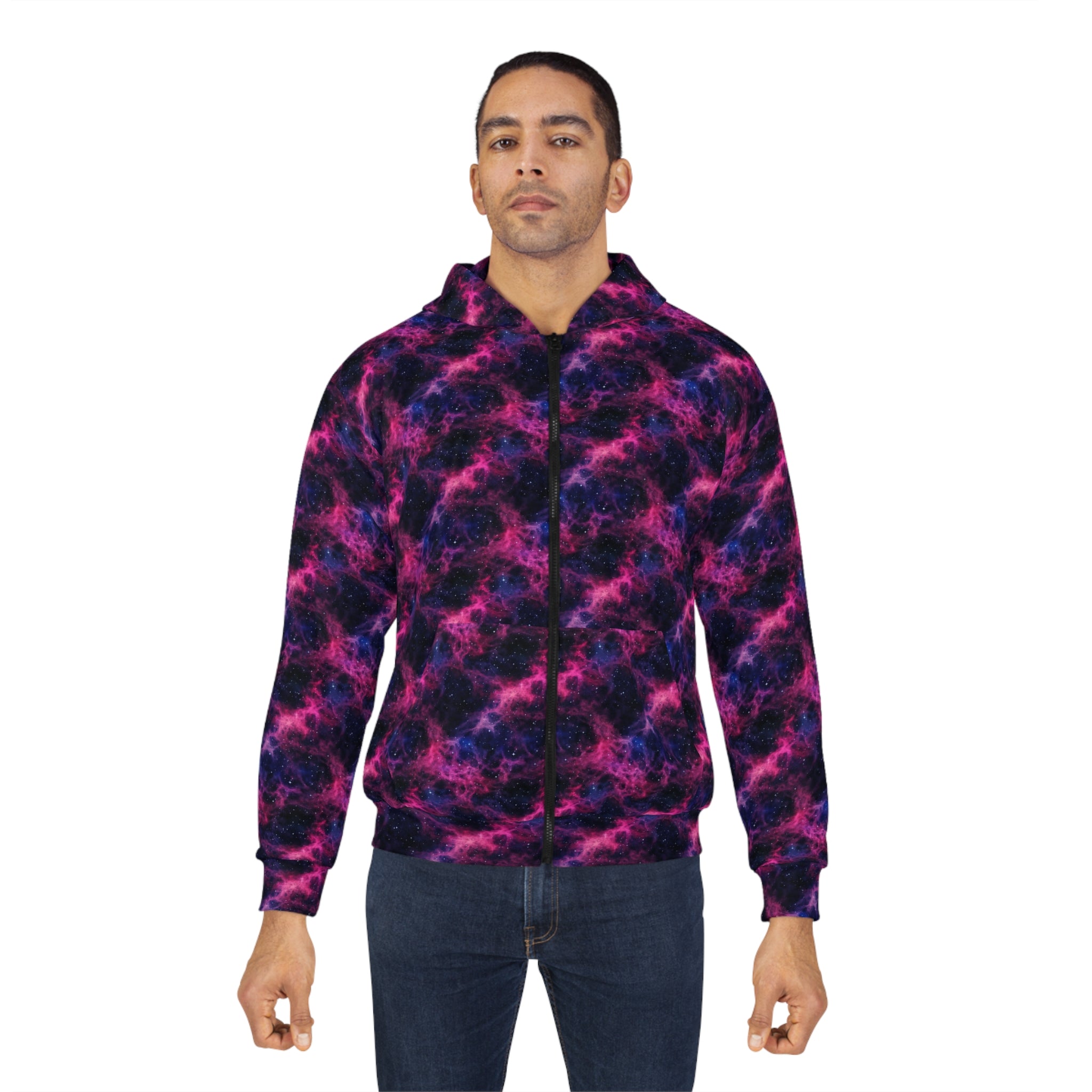 Unisex Zip Hoodie (AOP) - Vibrant Designs 05