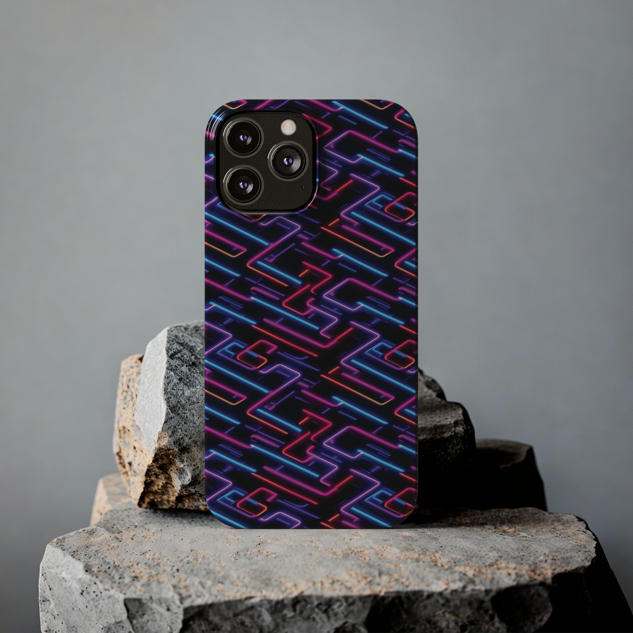 Slim Phone Cases (AOP) - Seamless Neon Designs 01