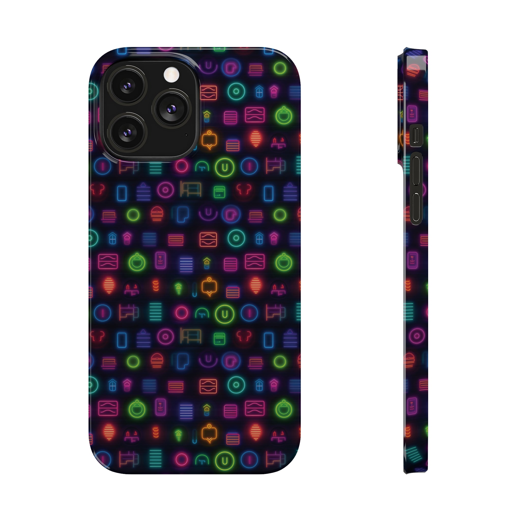 Slim Phone Cases (AOP) - Seamless Neon Designs 02