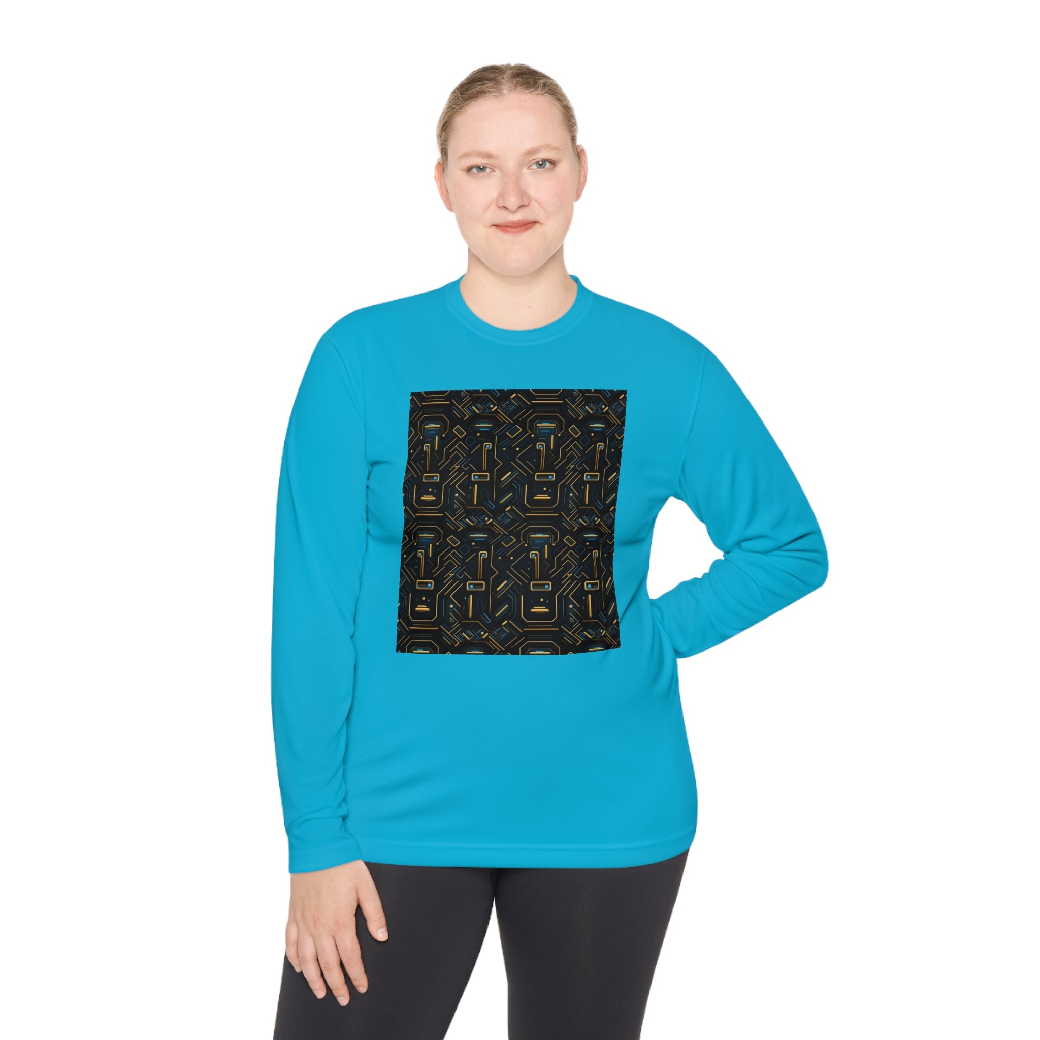 Unisex Lightweight Long Sleeve Tee (AOP) - Abstract Designs 07