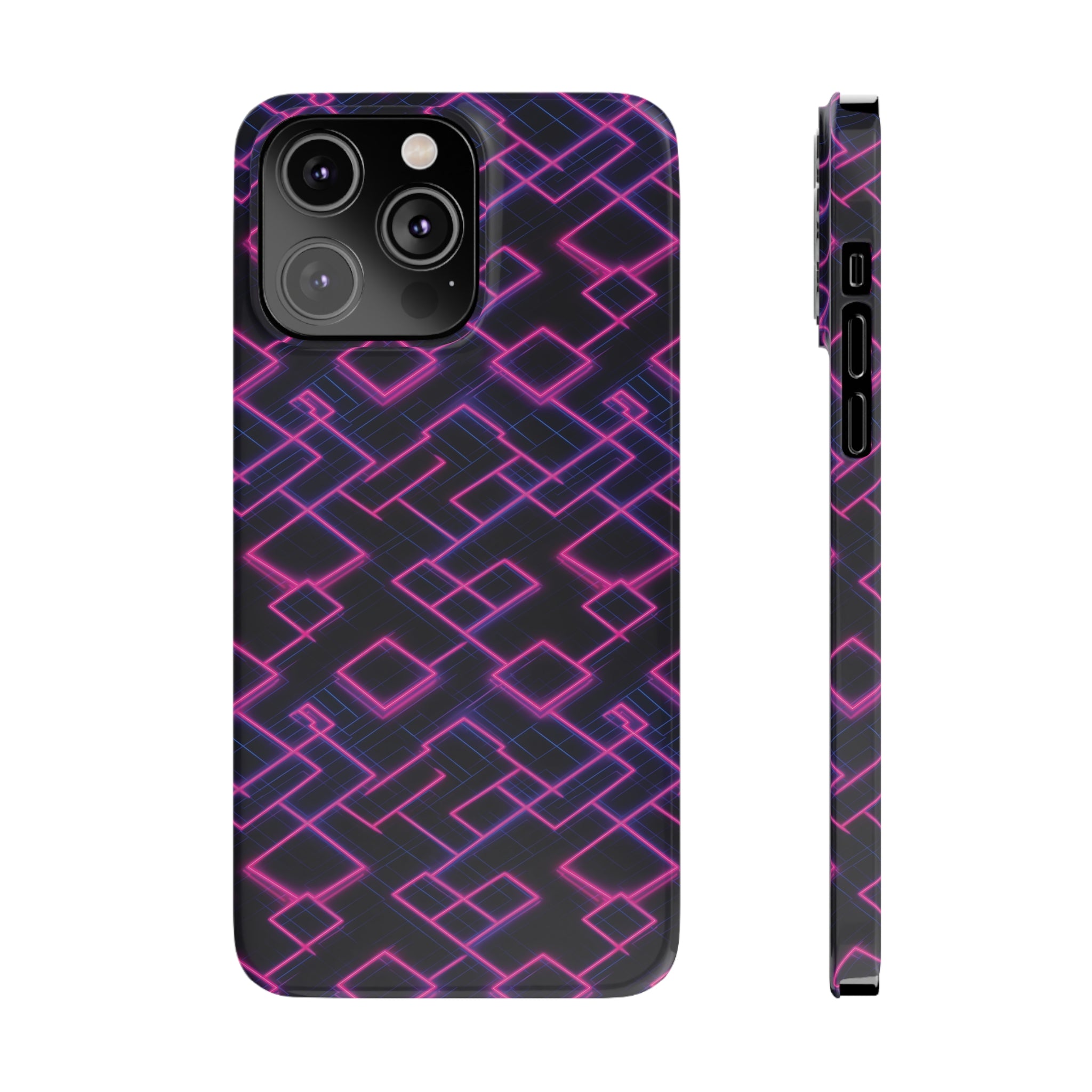 Slim Phone Cases (AOP) - Seamless Synthwave Designs 01