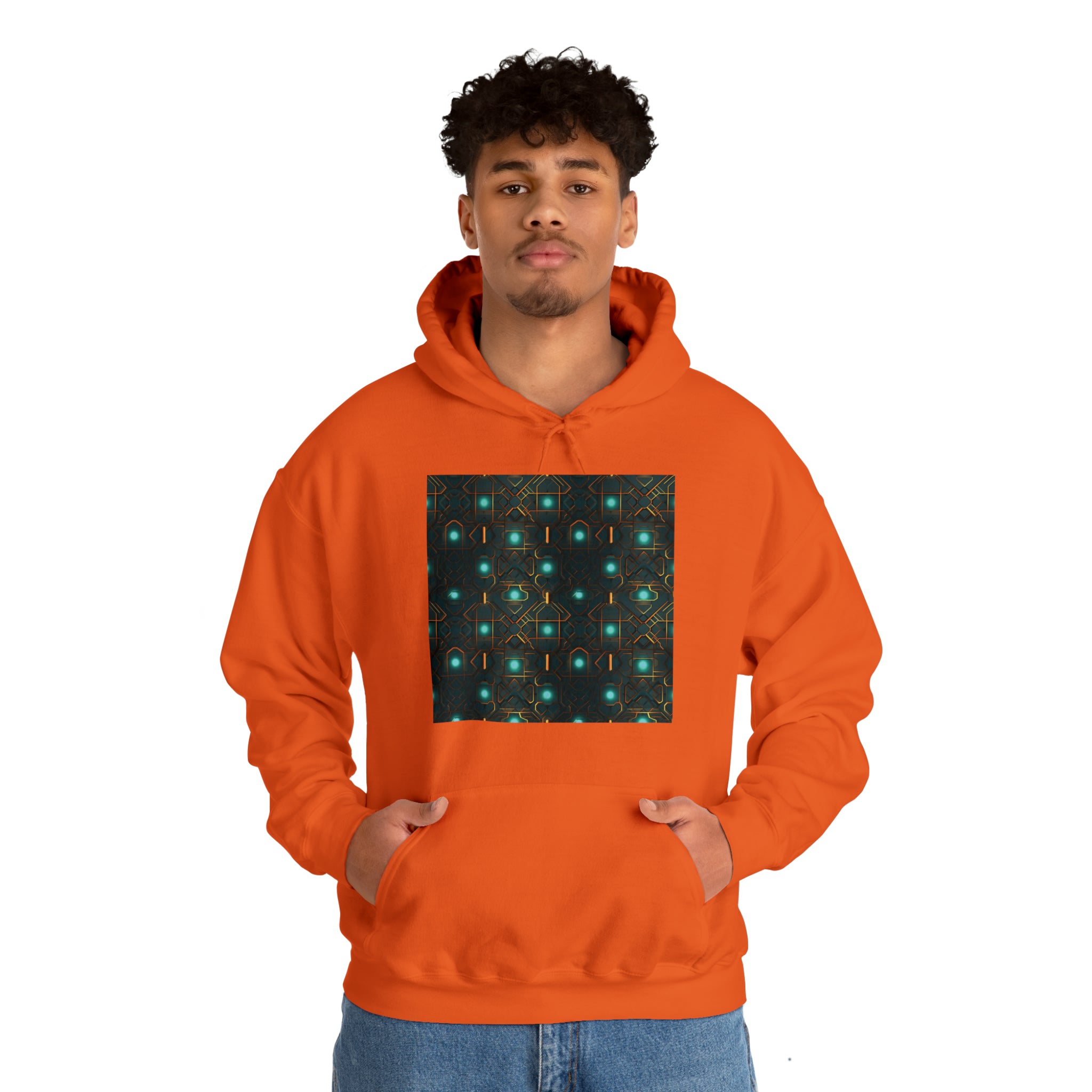 Unisex Heavy Blend™ Hooded Sweatshirt - Abstract Neon Designs 09