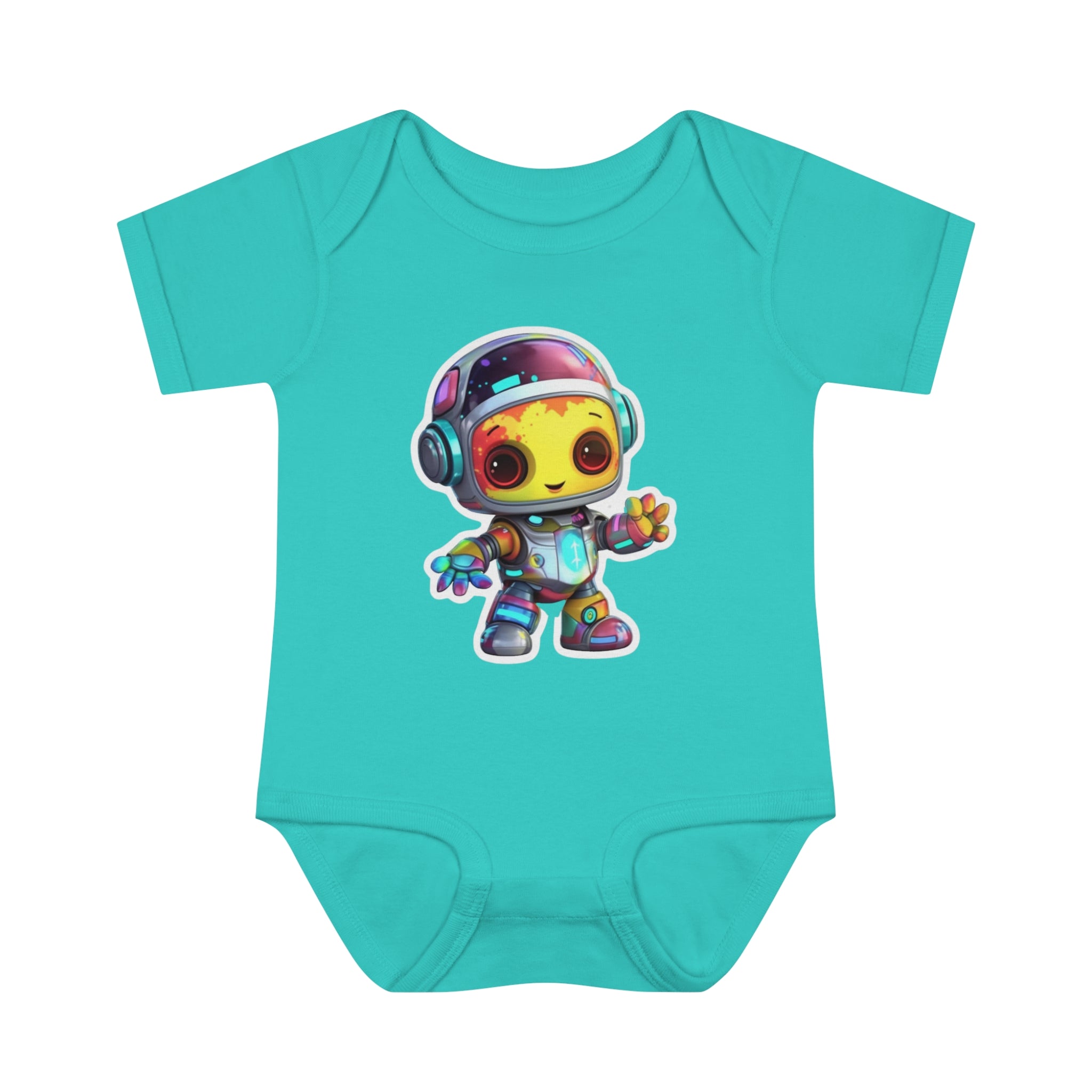 Infant Baby Rib Bodysuit - Comet, Robot Pop Art 09