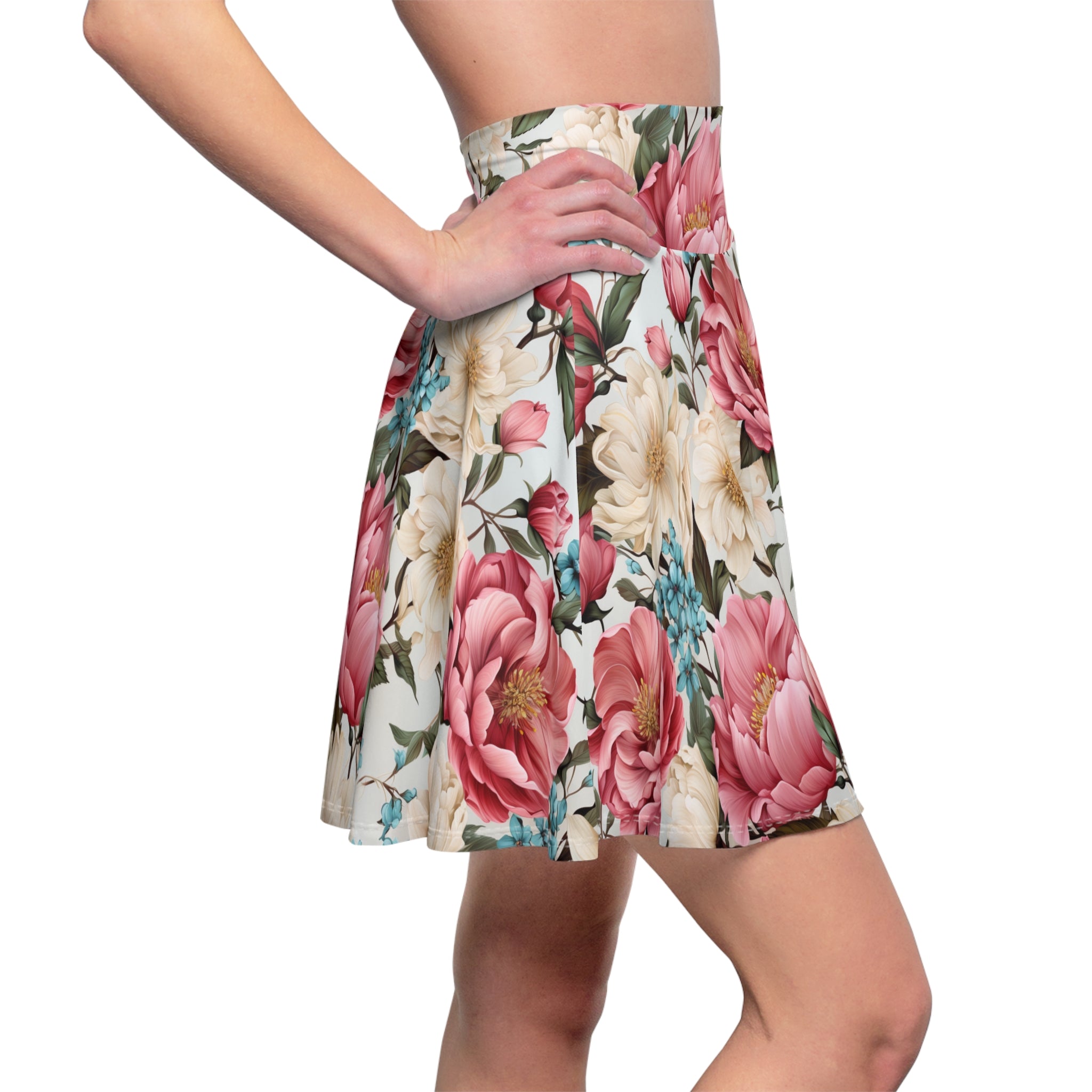 Women's Skater Skirt (AOP) - Seamless Watercolor Designs 04