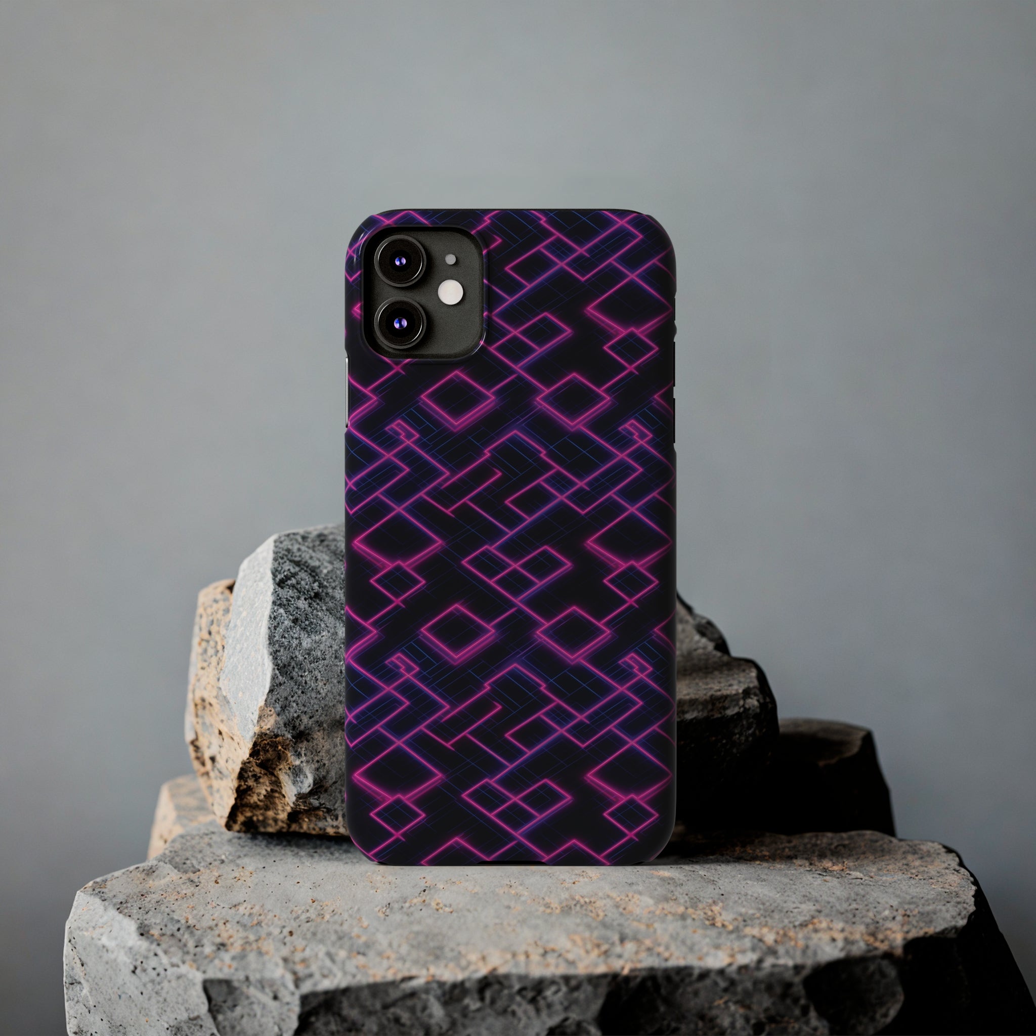 Slim Phone Cases (AOP) - Seamless Synthwave Designs 01