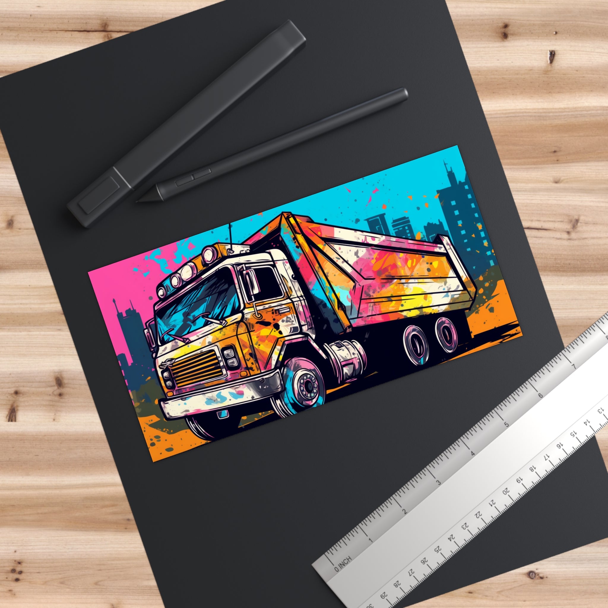 Bumper Stickers - Pop Art Designs, Trash Truck