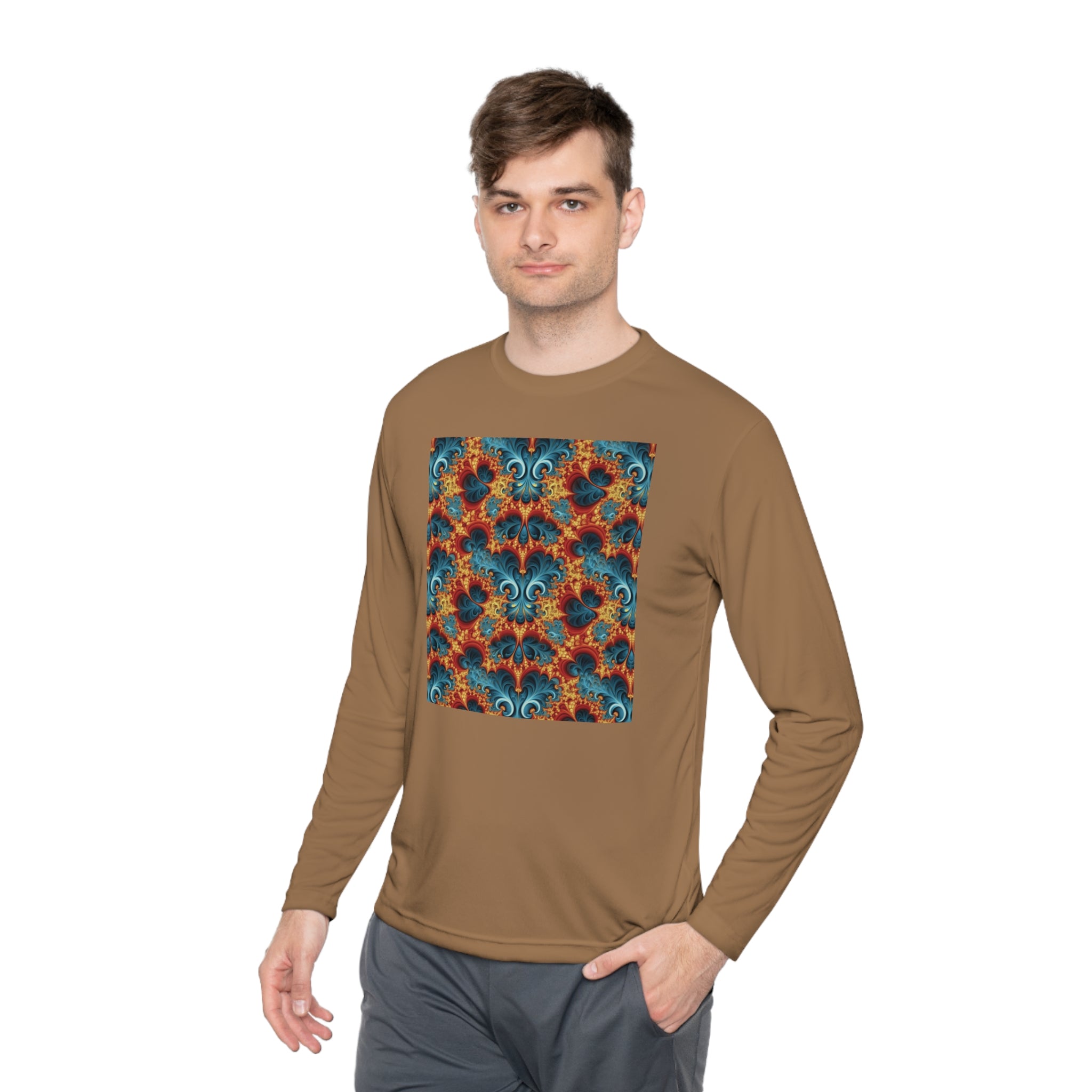 Unisex Lightweight Long Sleeve Tee (AOP) - Abstract Designs 01