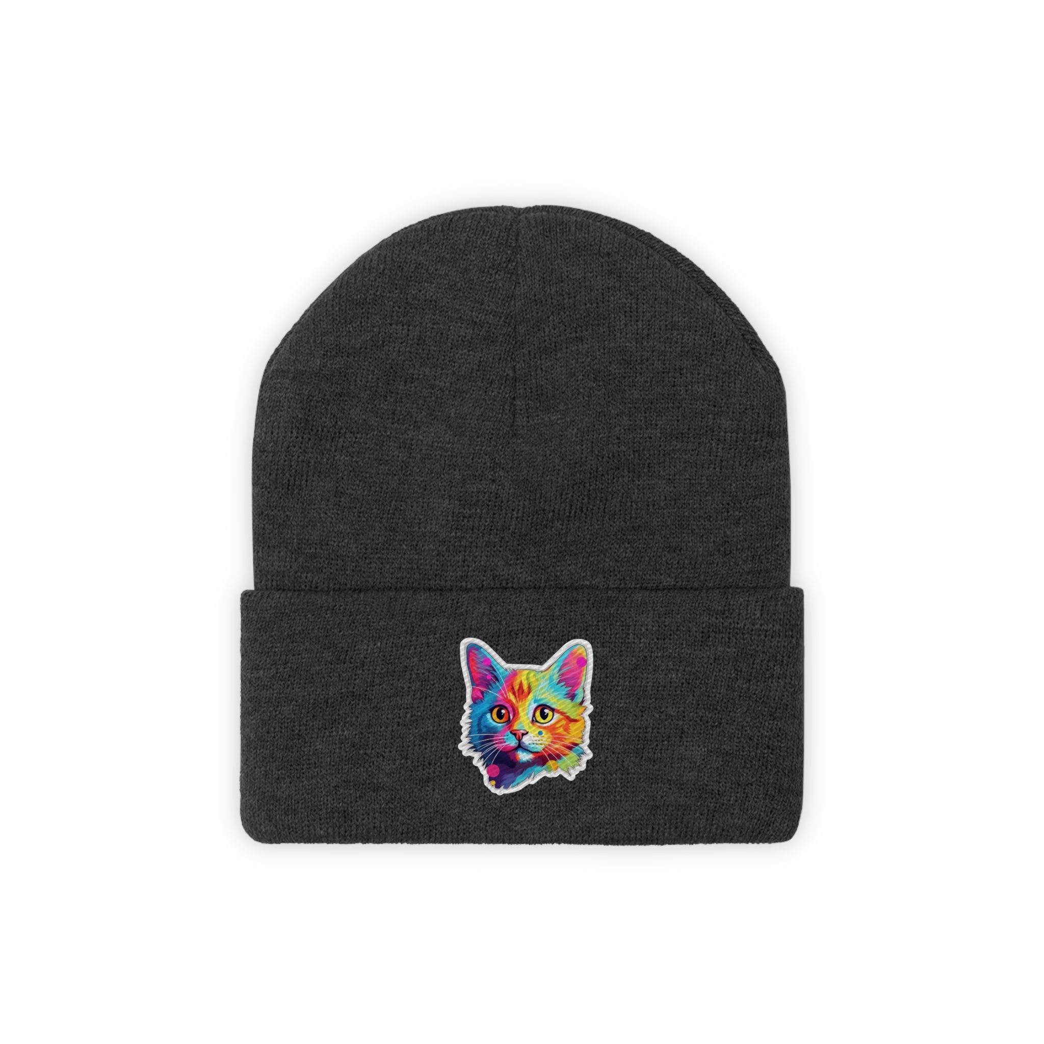 Knit Beanie - Kitten Pop Art 09