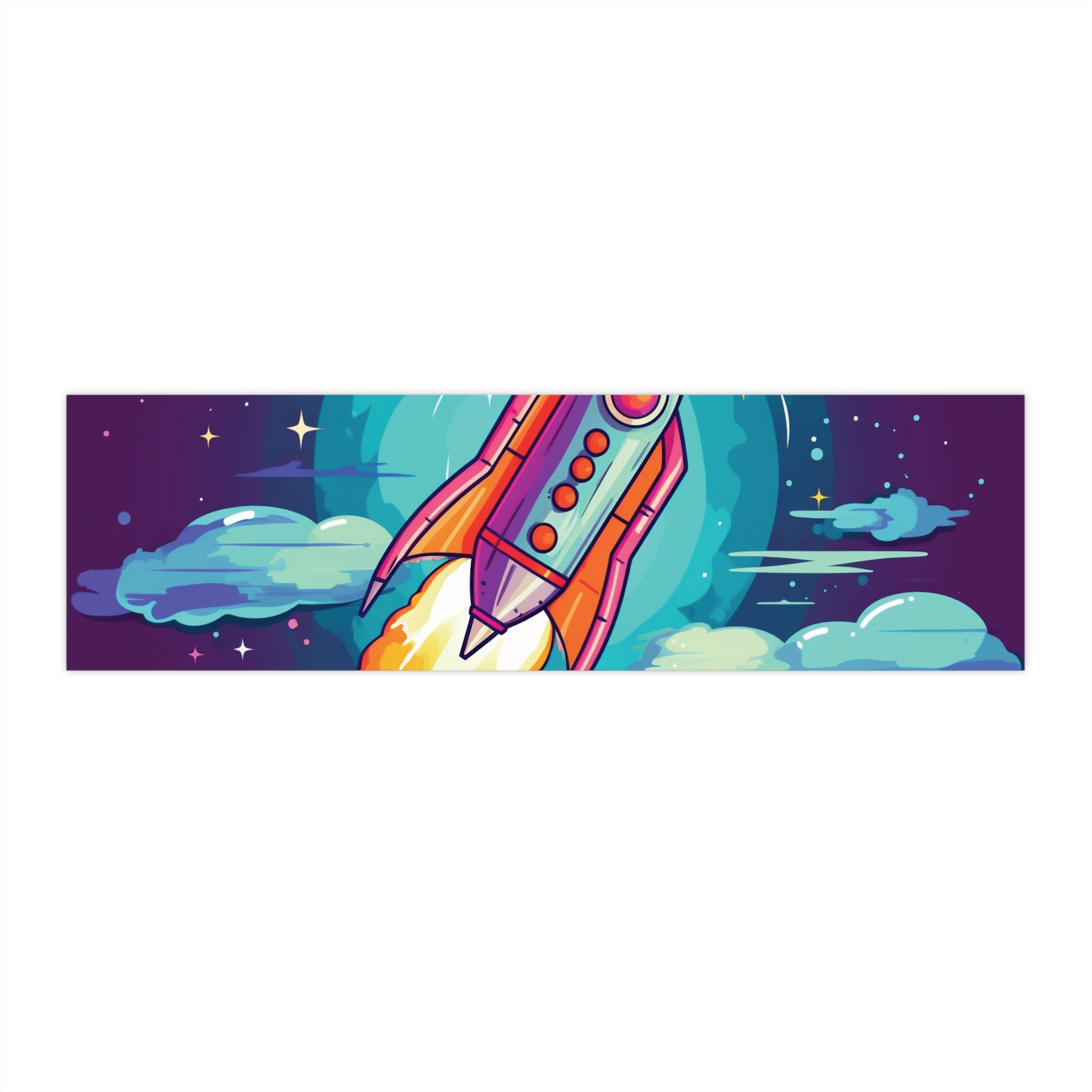 Bumper Stickers - Pop Art Designs, Spaceship 04