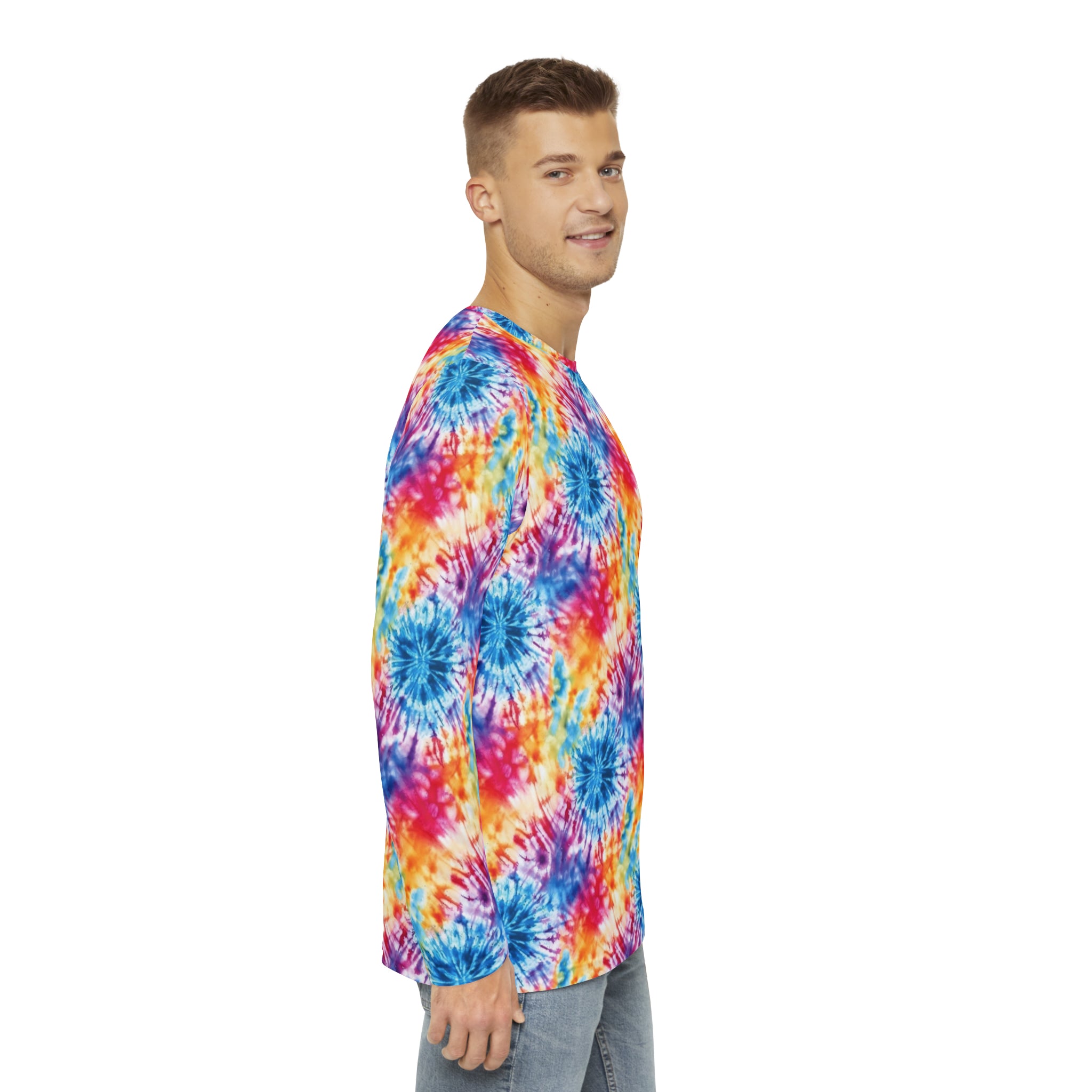 Men's Long Sleeve Shirt (AOP) - Tie Dye Designs 05