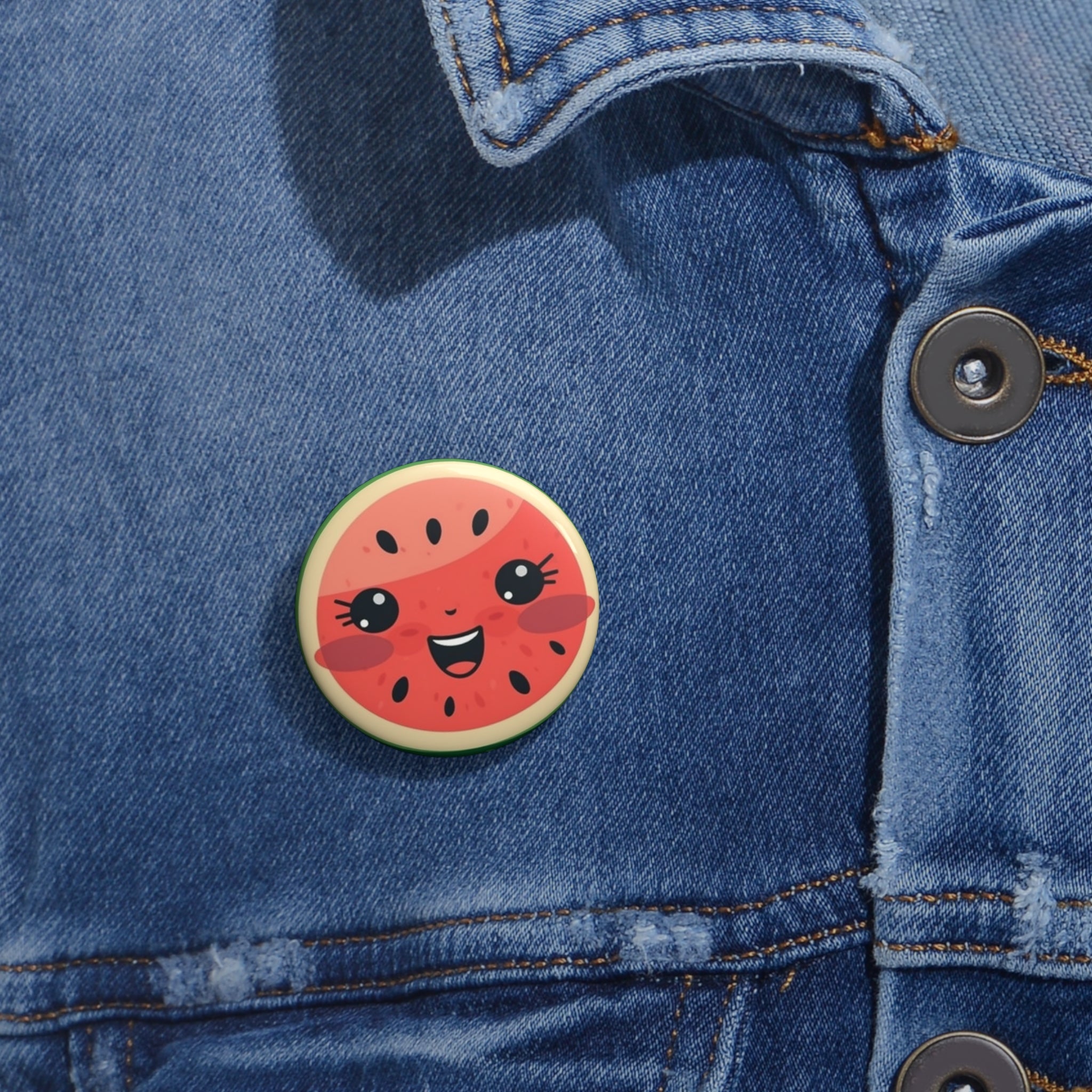 Custom Pin Buttons - Watermelon