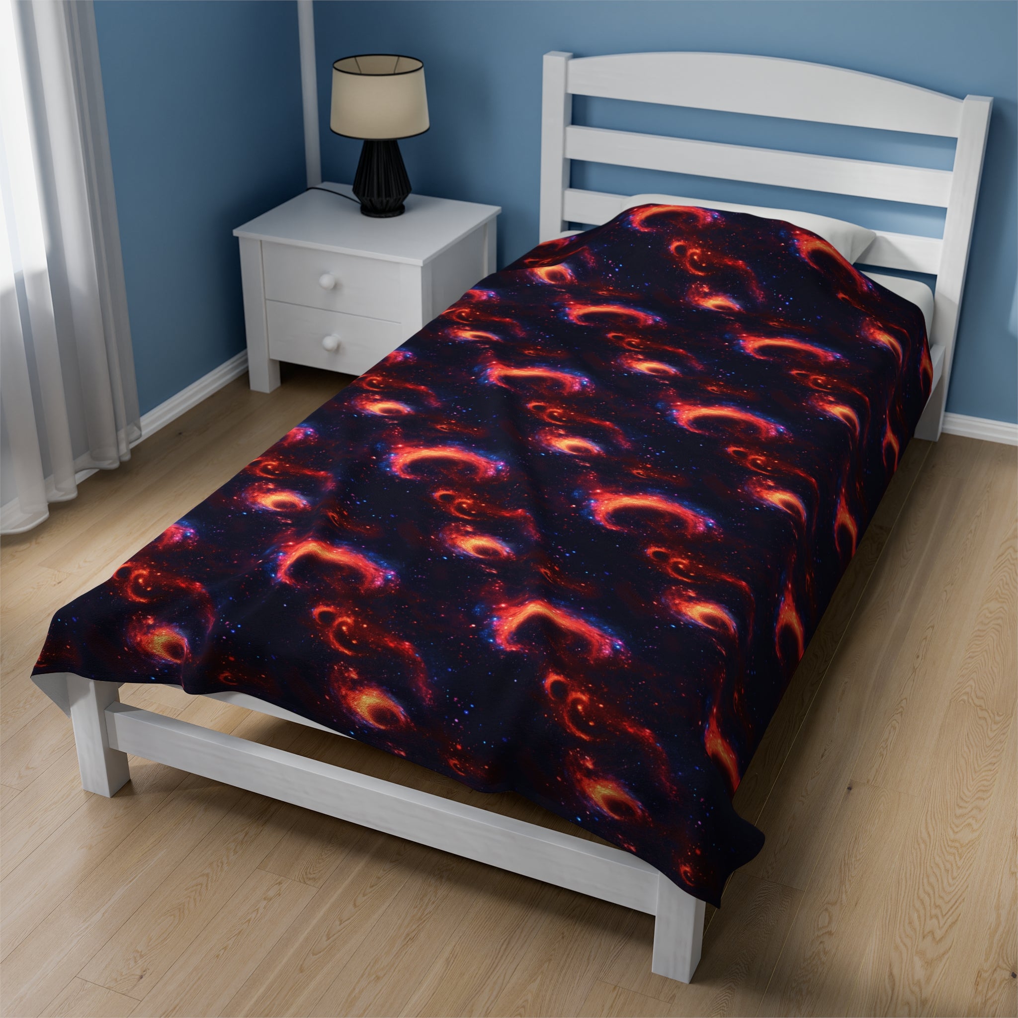 Velveteen Plush Blanket (AOP) - Fantasy Galaxies 10