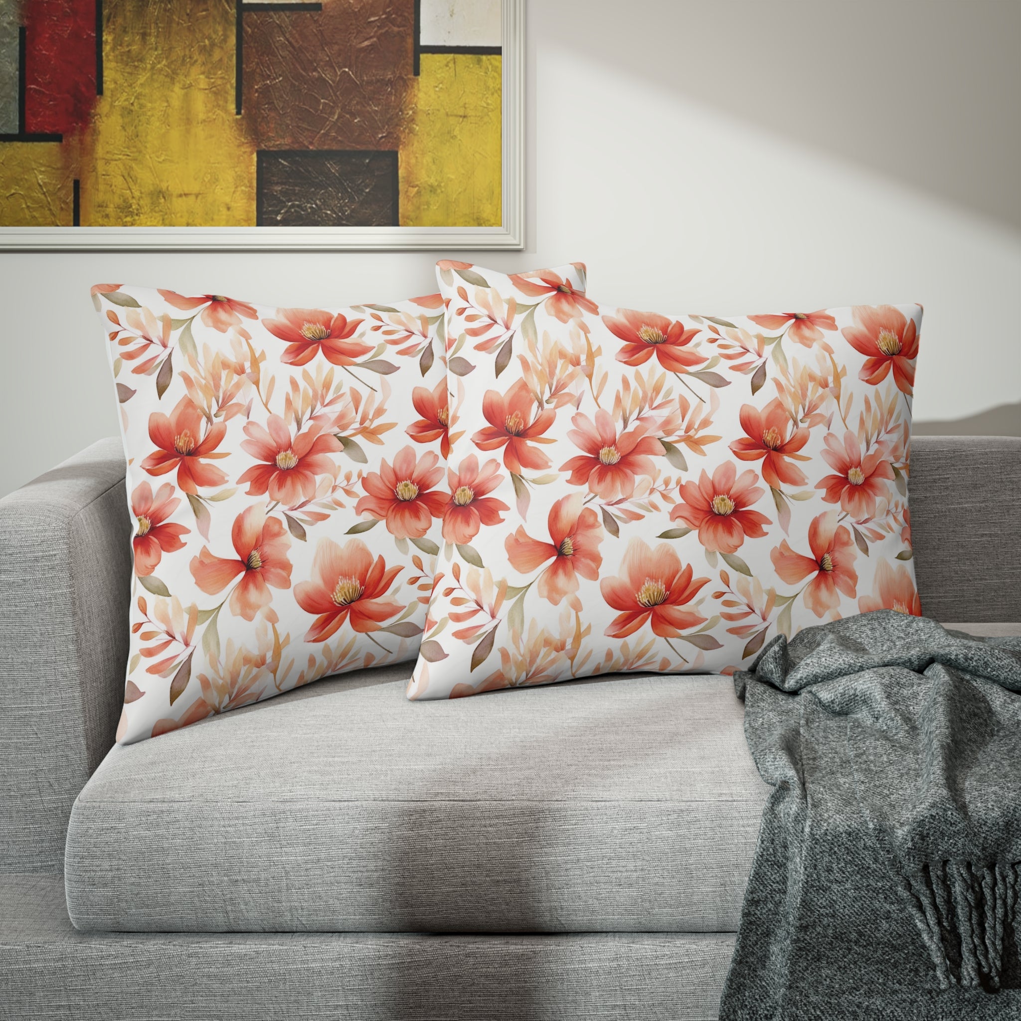 Pillow Sham (AOP) - Seamless Watercolor Designs 02