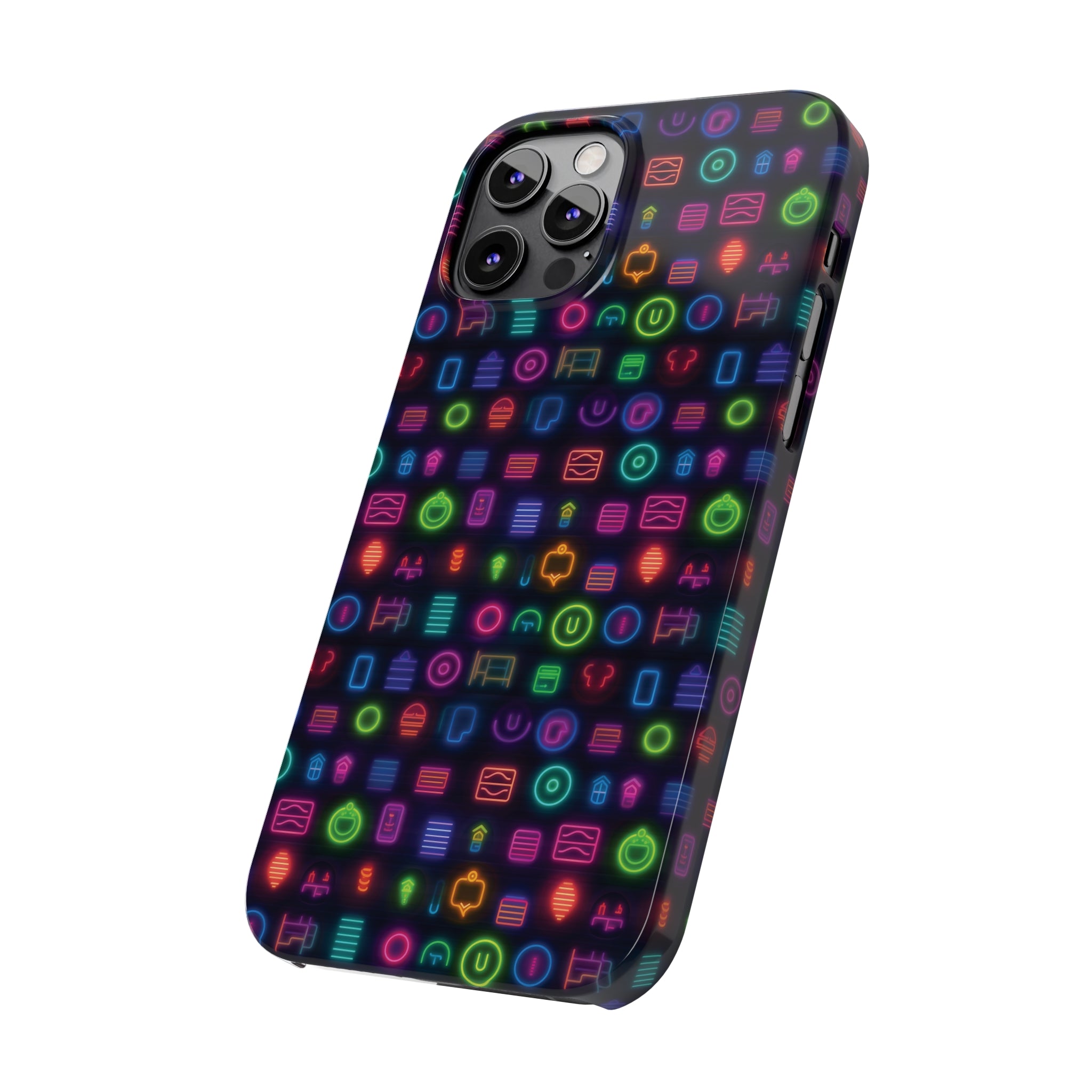 Slim Phone Cases (AOP) - Seamless Neon Designs 02