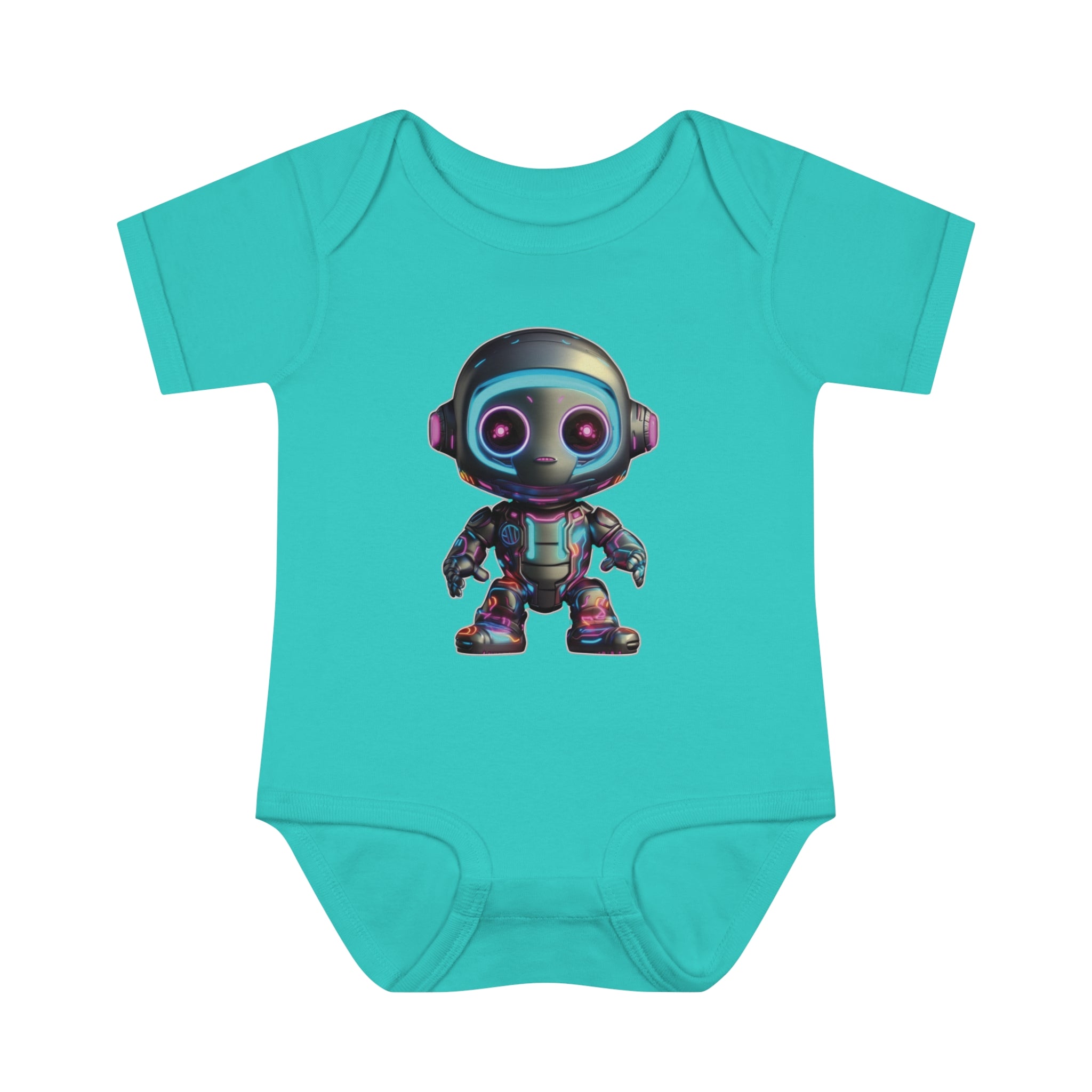 Infant Baby Rib Bodysuit - Ant, Robot Pop Art 01