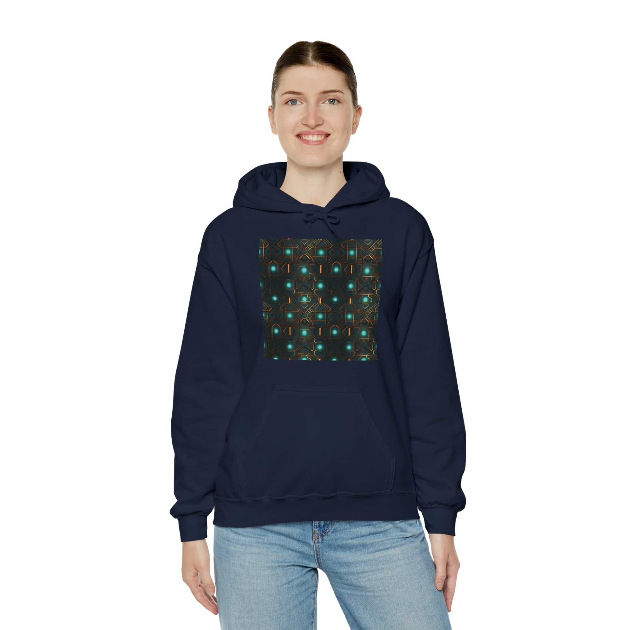 Unisex Heavy Blend™ Hooded Sweatshirt - Abstract Neon Designs 09