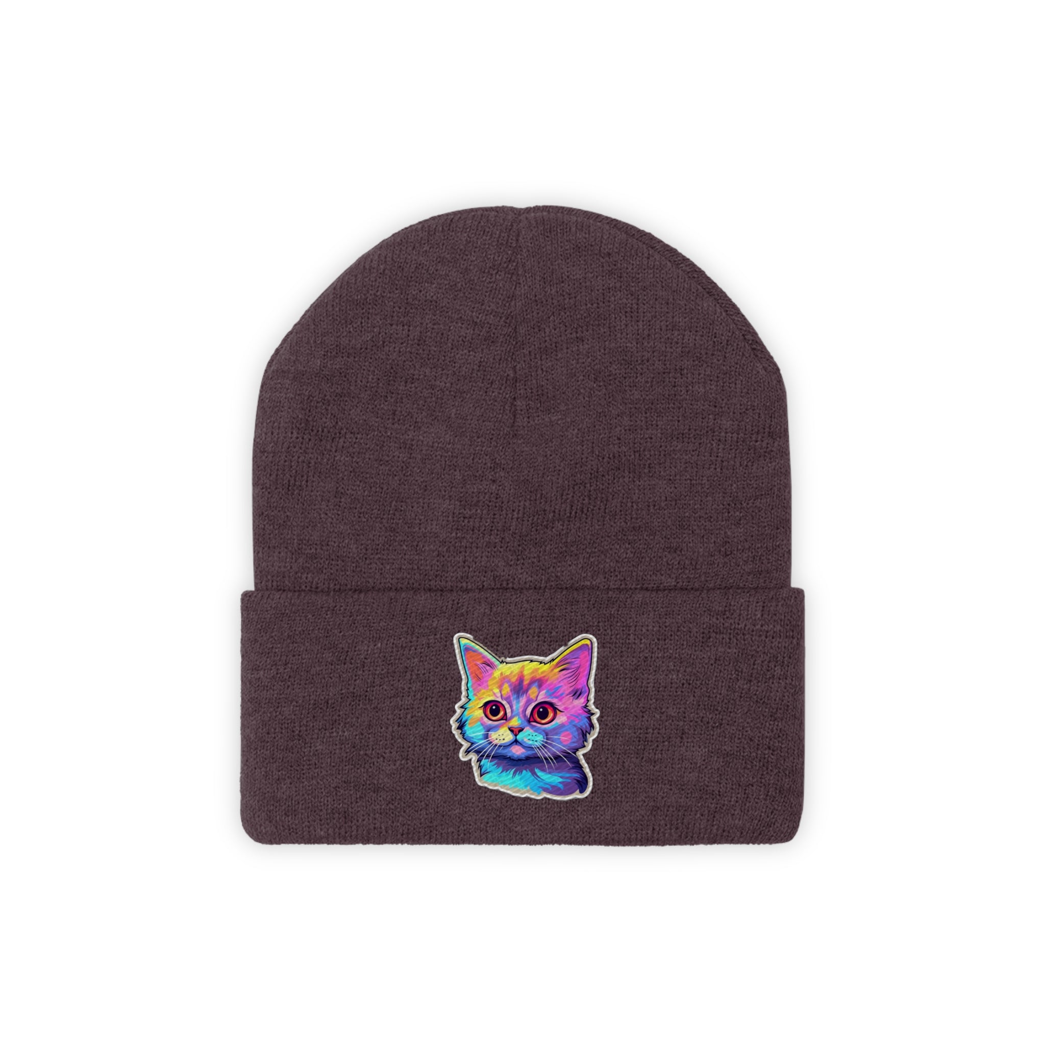 Knit Beanie - Kitten Pop Art 03