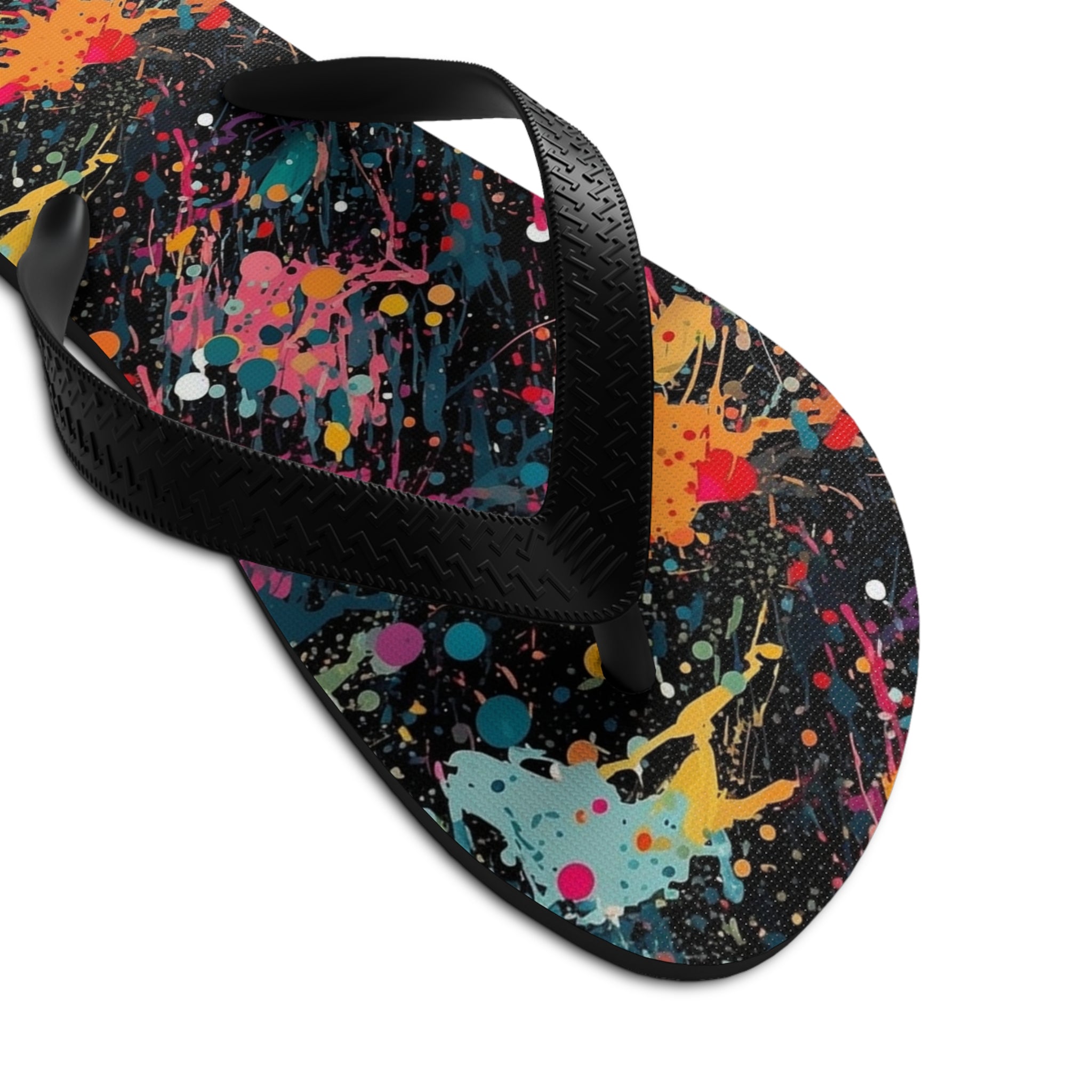 Unisex Flip-Flops (AOP) - Seamless Color Splatter Designs 03