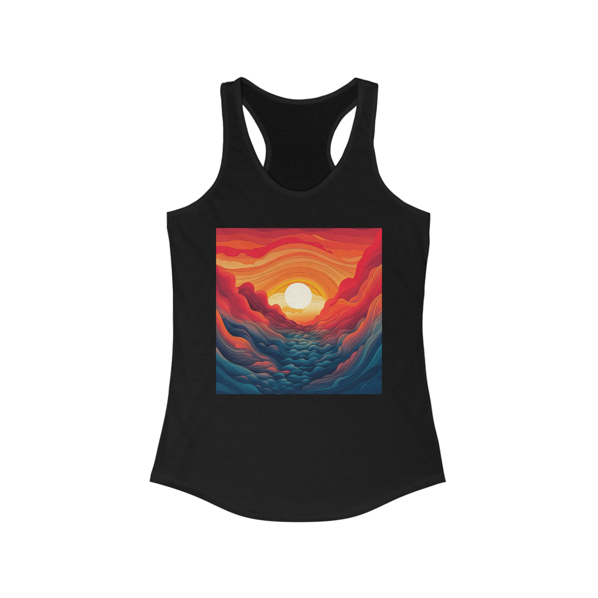 Women's Ideal Racerback Tank - Vector Art Design 07