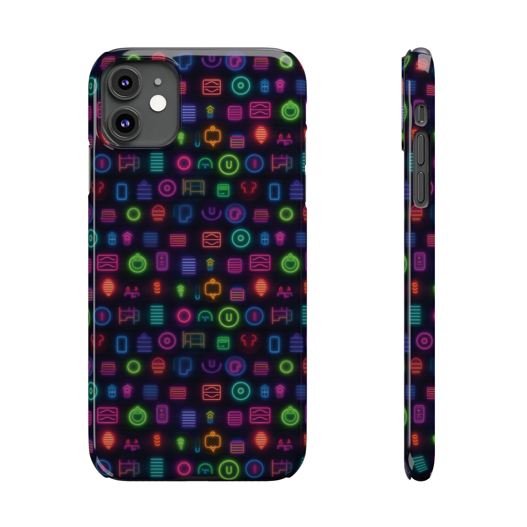 Slim Phone Cases (AOP) - Seamless Neon Designs 02