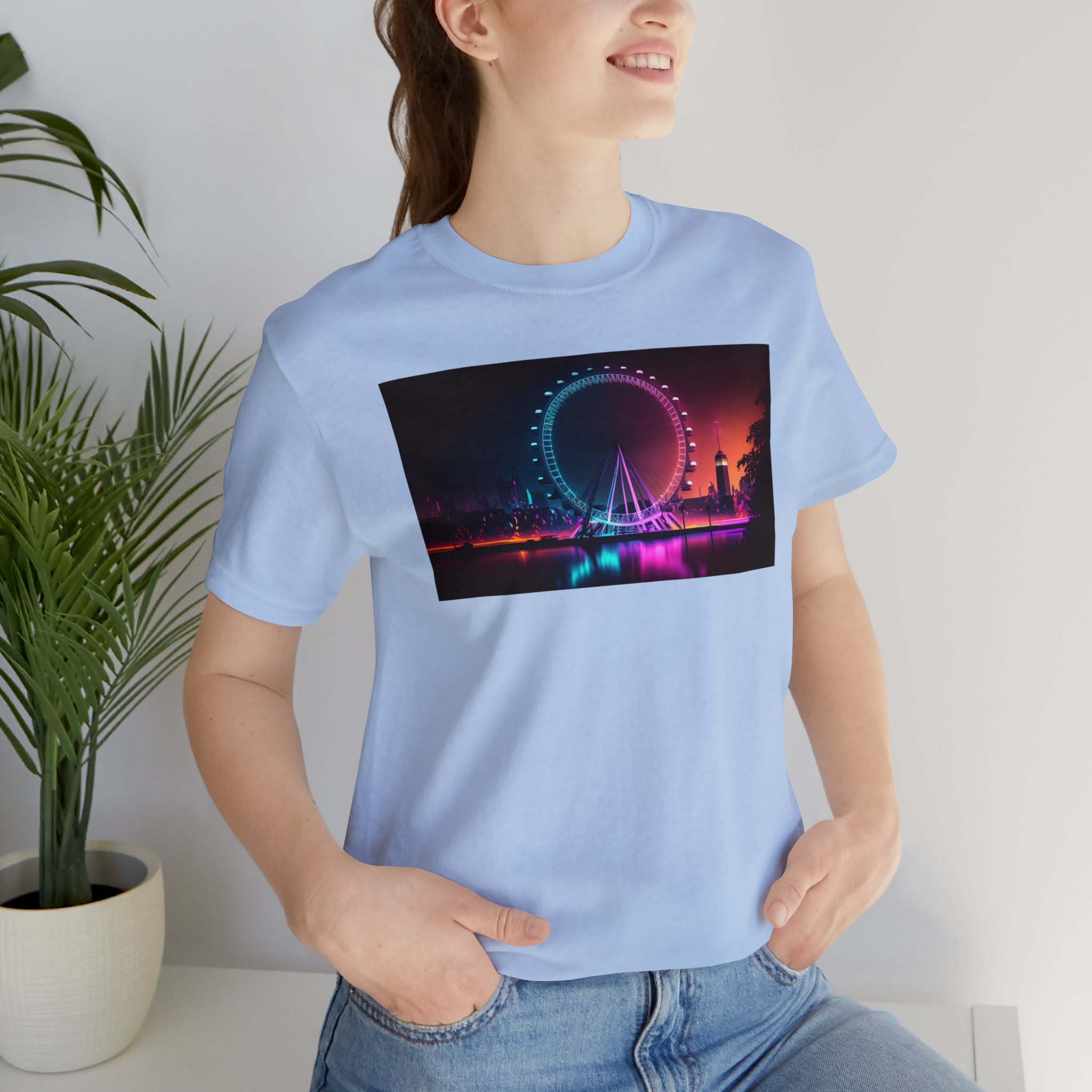 Unisex Jersey Short Sleeve Tee - London Eye, UK