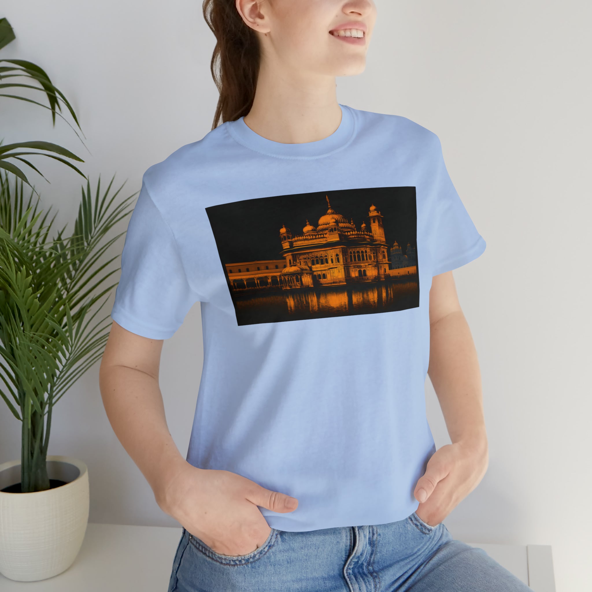 Unisex Jersey Short Sleeve Tee - Golden Temple, India