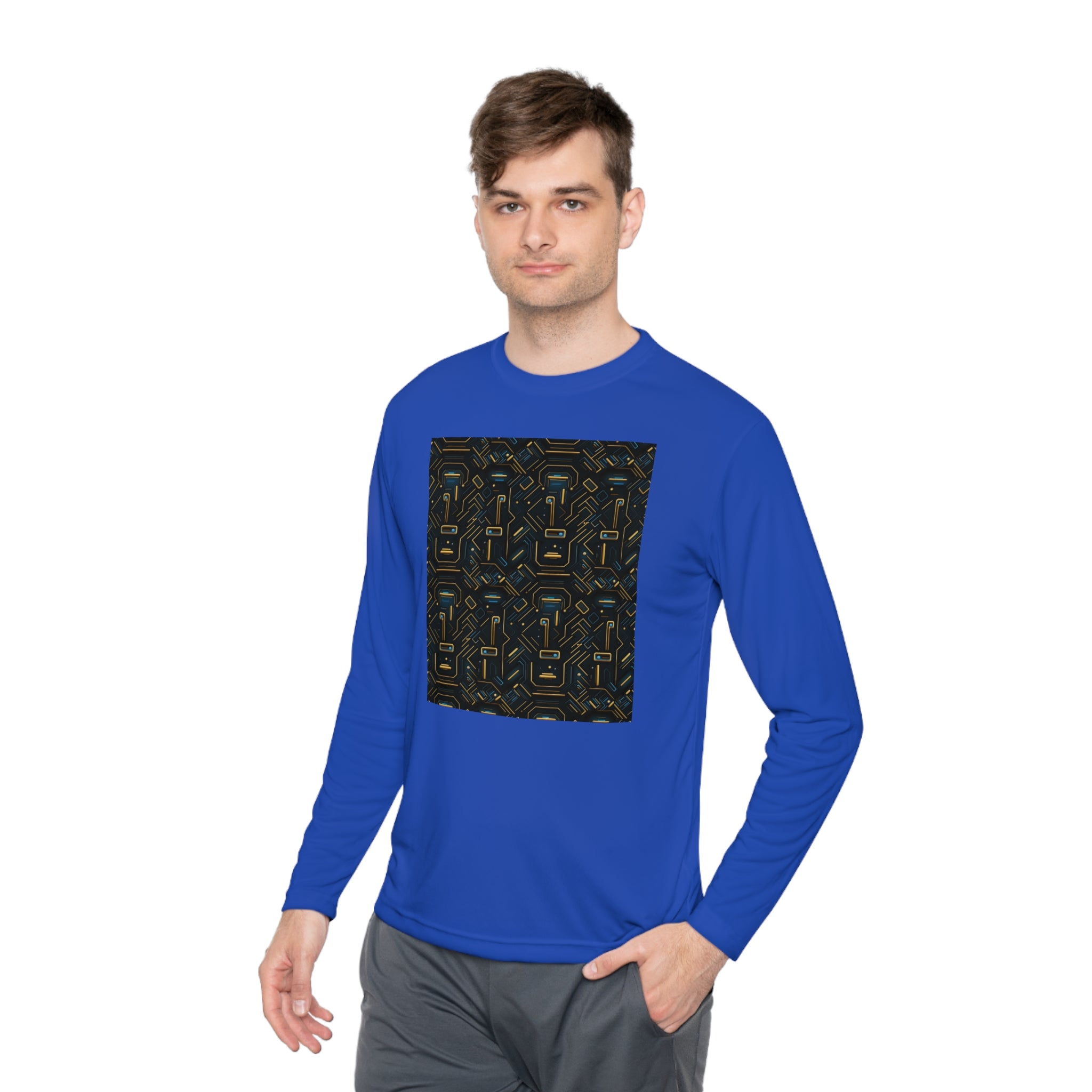 Unisex Lightweight Long Sleeve Tee (AOP) - Abstract Designs 07