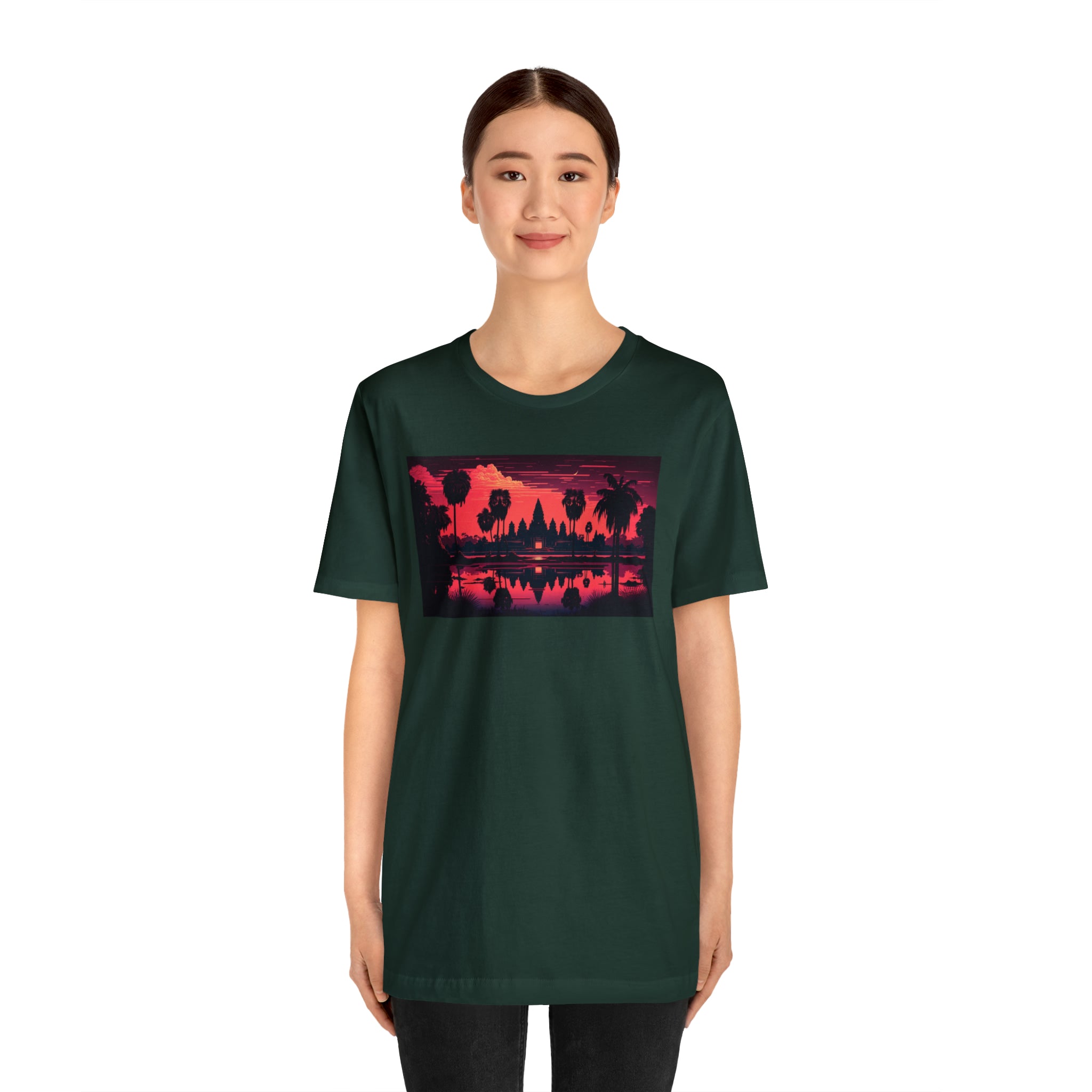 Unisex Jersey Short Sleeve Tee - Angkor Wat, Cambodia