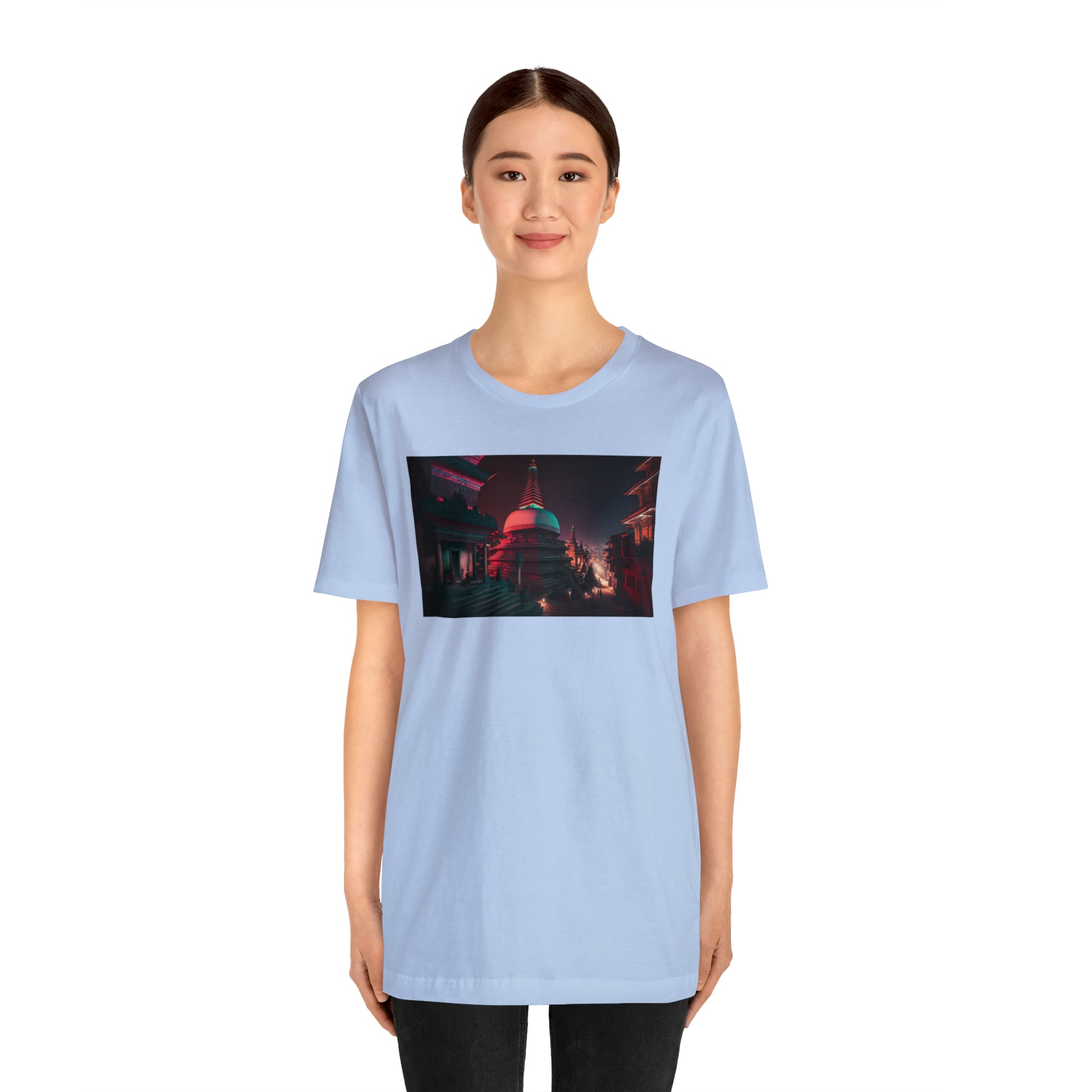 Unisex Jersey Short Sleeve Tee - Swayambhunath Temple, Nepal