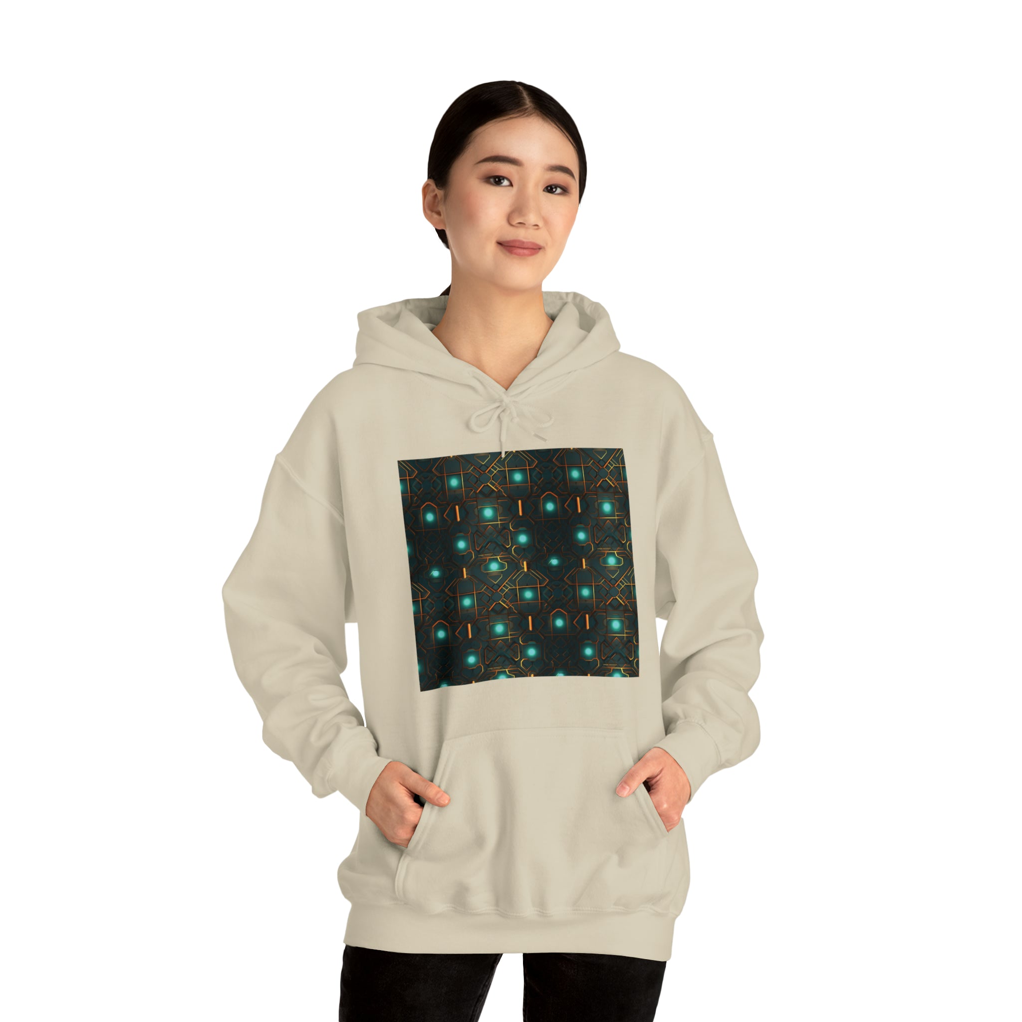 Unisex Heavy Blend™ Hooded Sweatshirt - Abstract Neon Designs 09