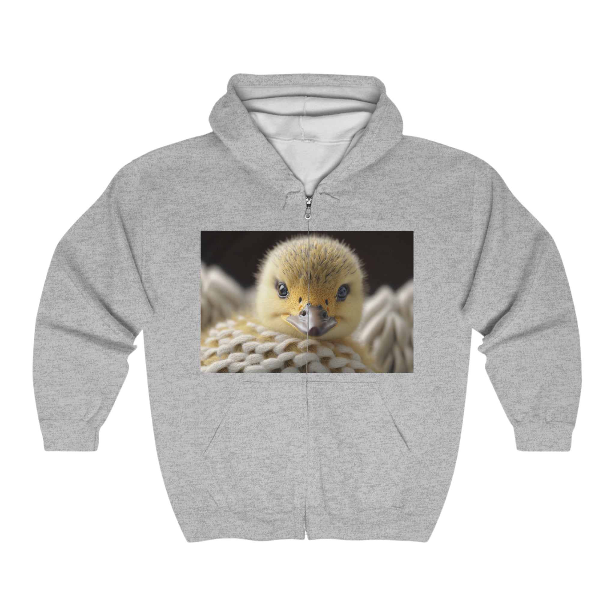 Unisex Heavy Blend™ Full Zip Hooded Sweatshirt - Baby Animals - Duck