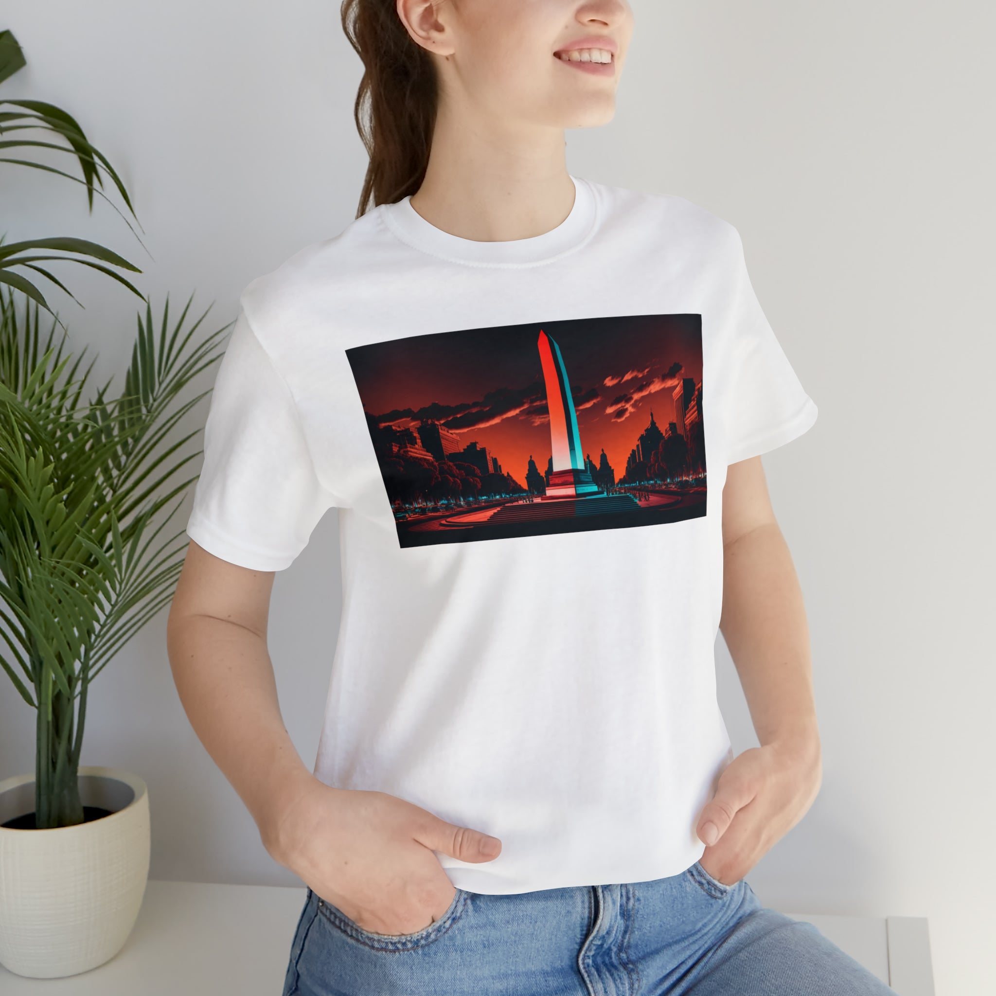 Unisex Jersey Short Sleeve Tee -Obelisco de Buenos Aires, Argentina