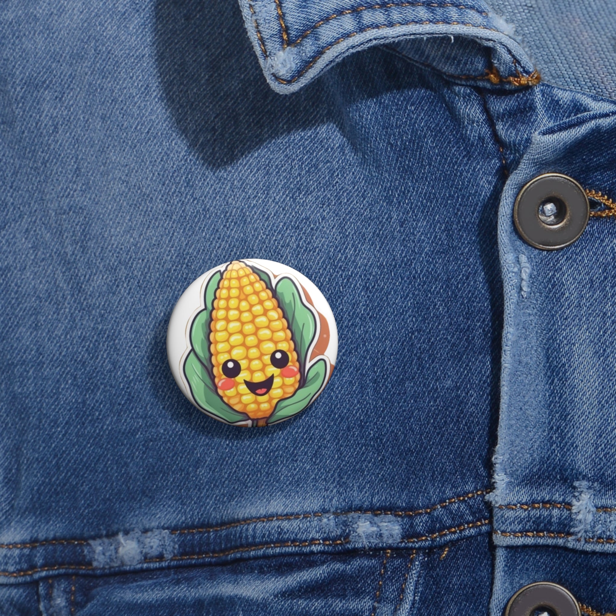 Custom Pin Buttons - Corn