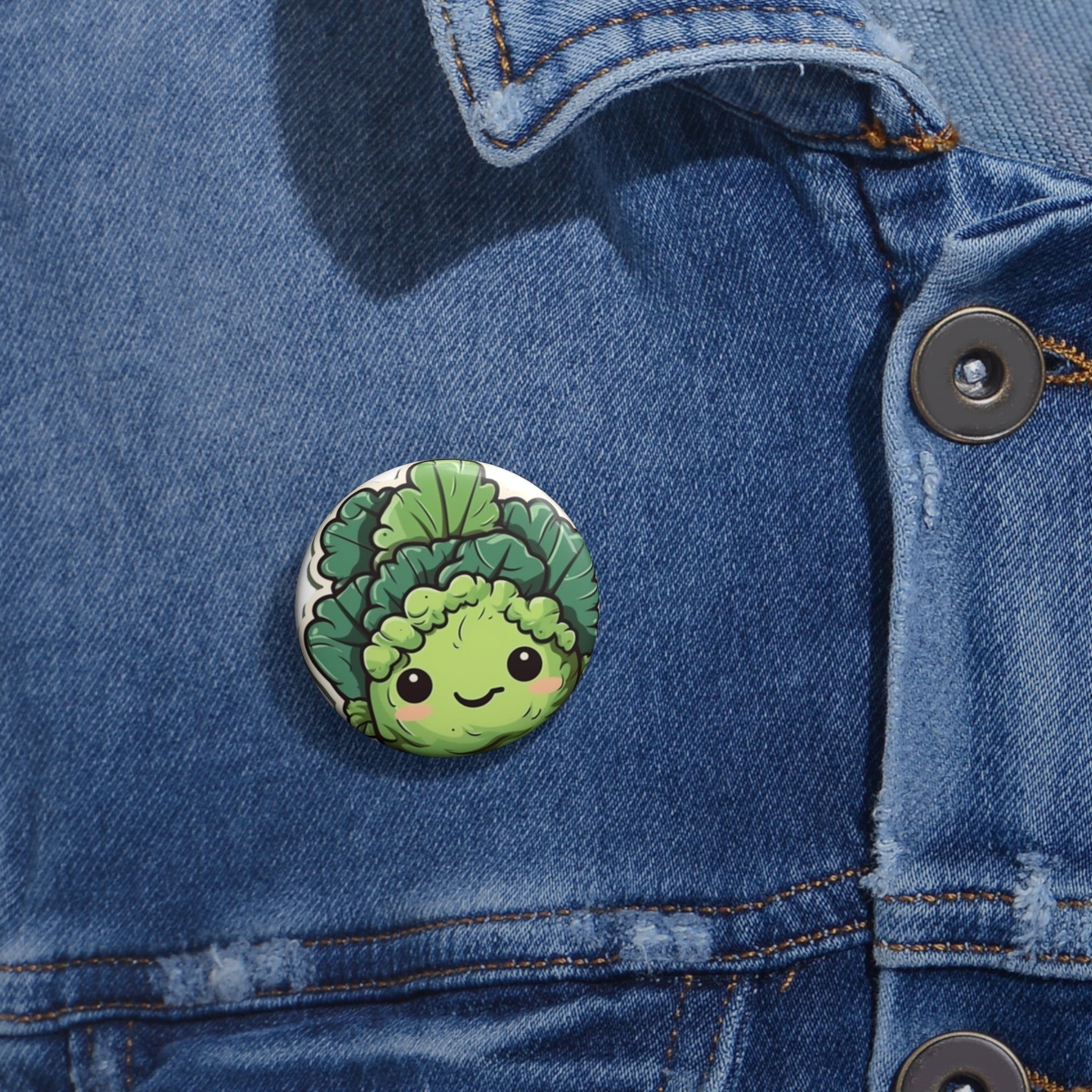 Custom Pin Buttons - Lettuce