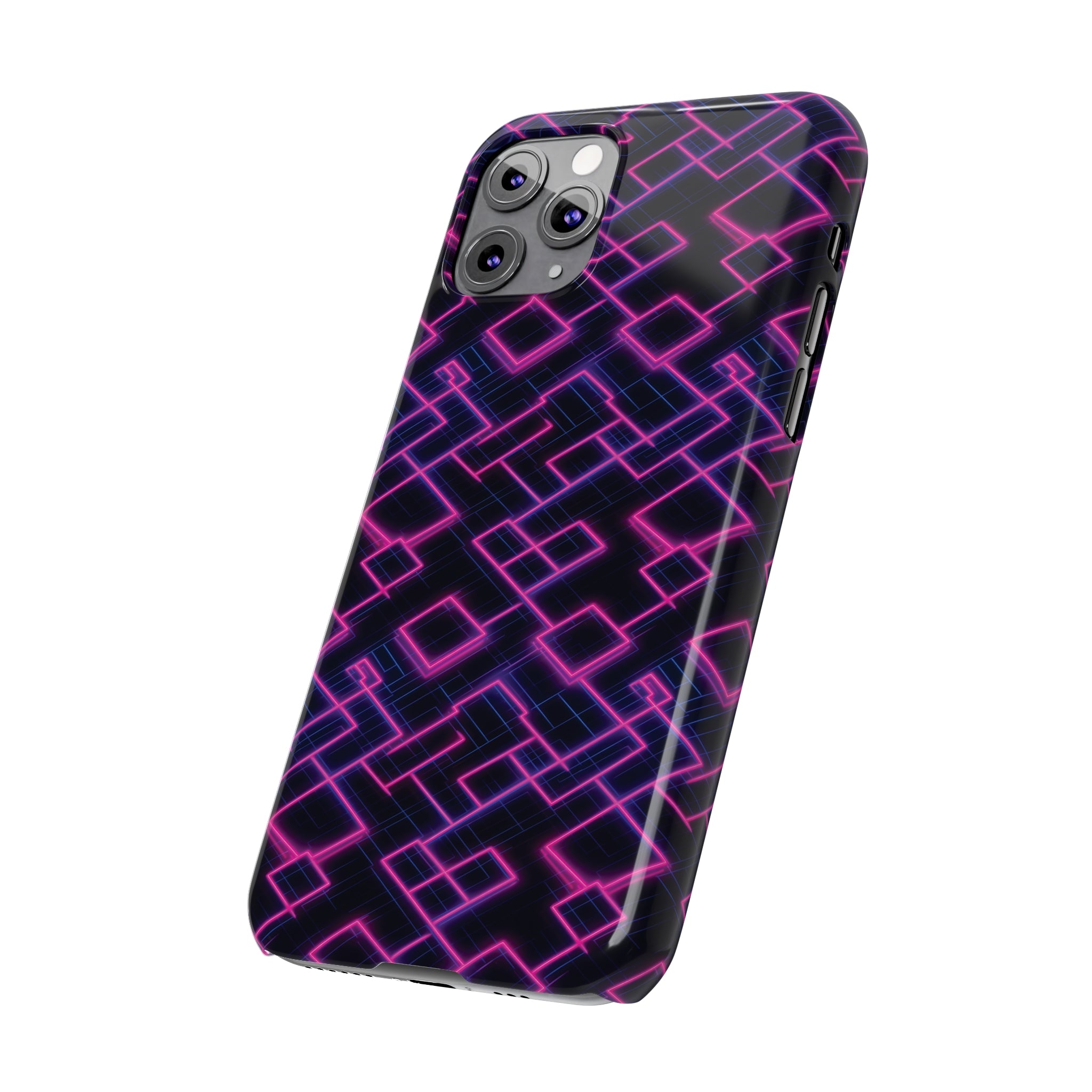 Slim Phone Cases (AOP) - Seamless Synthwave Designs 01