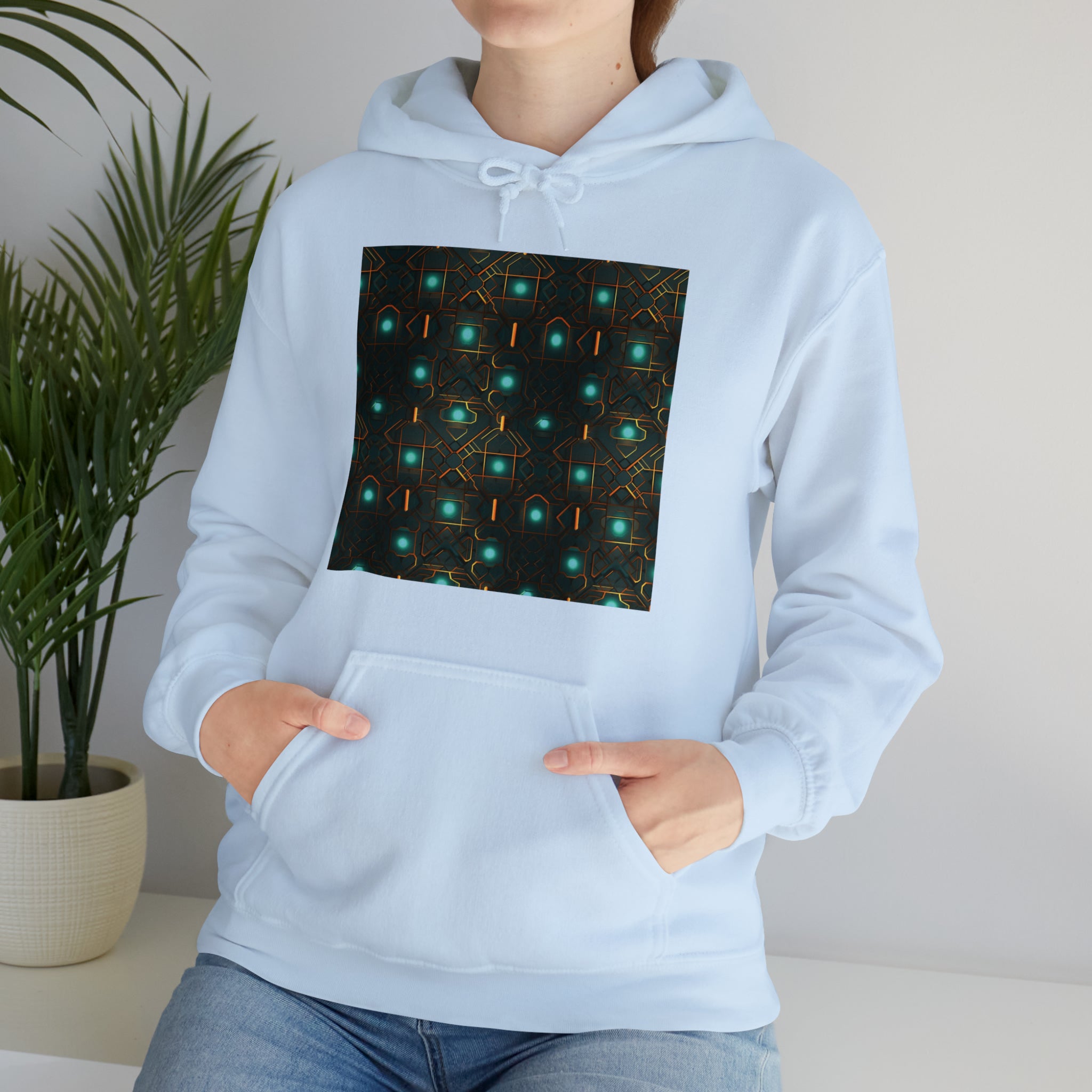 Unisex Heavy Blend™ Hooded Sweatshirt - Abstract Neon Designs 09