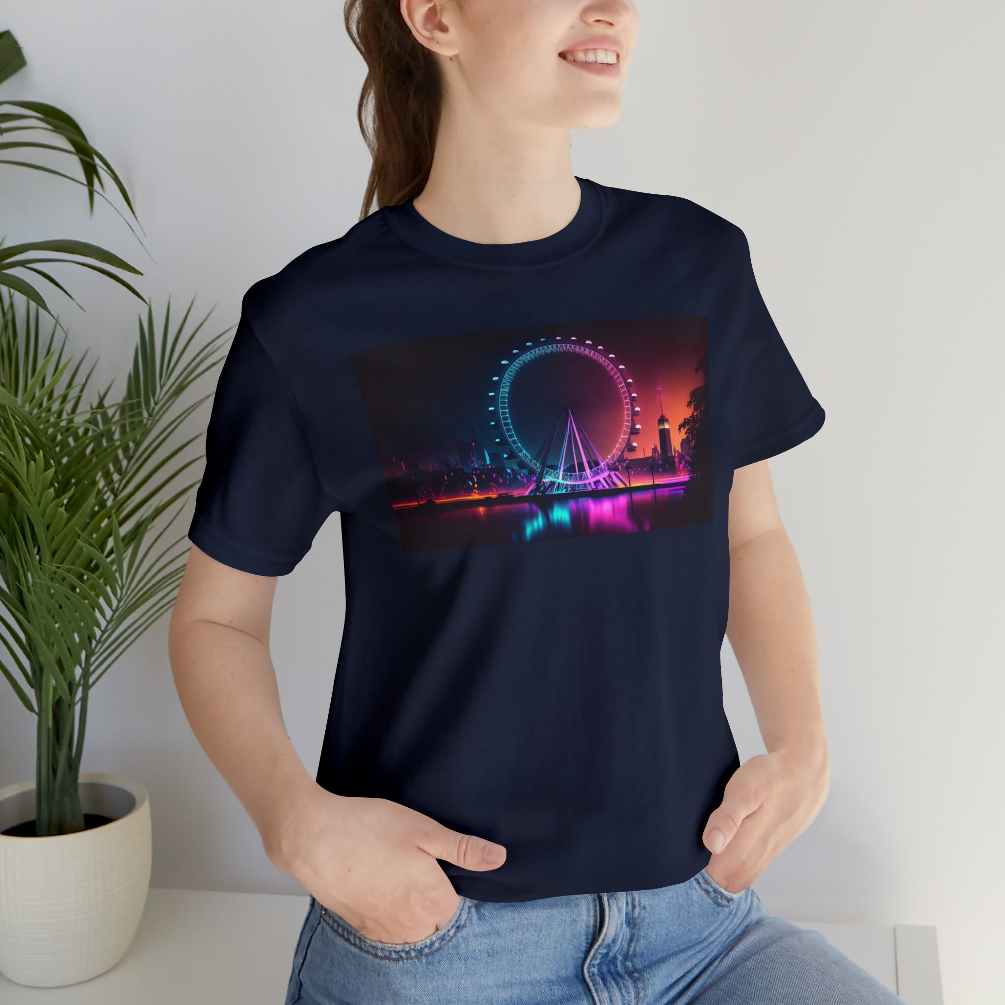 Unisex Jersey Short Sleeve Tee - London Eye, UK