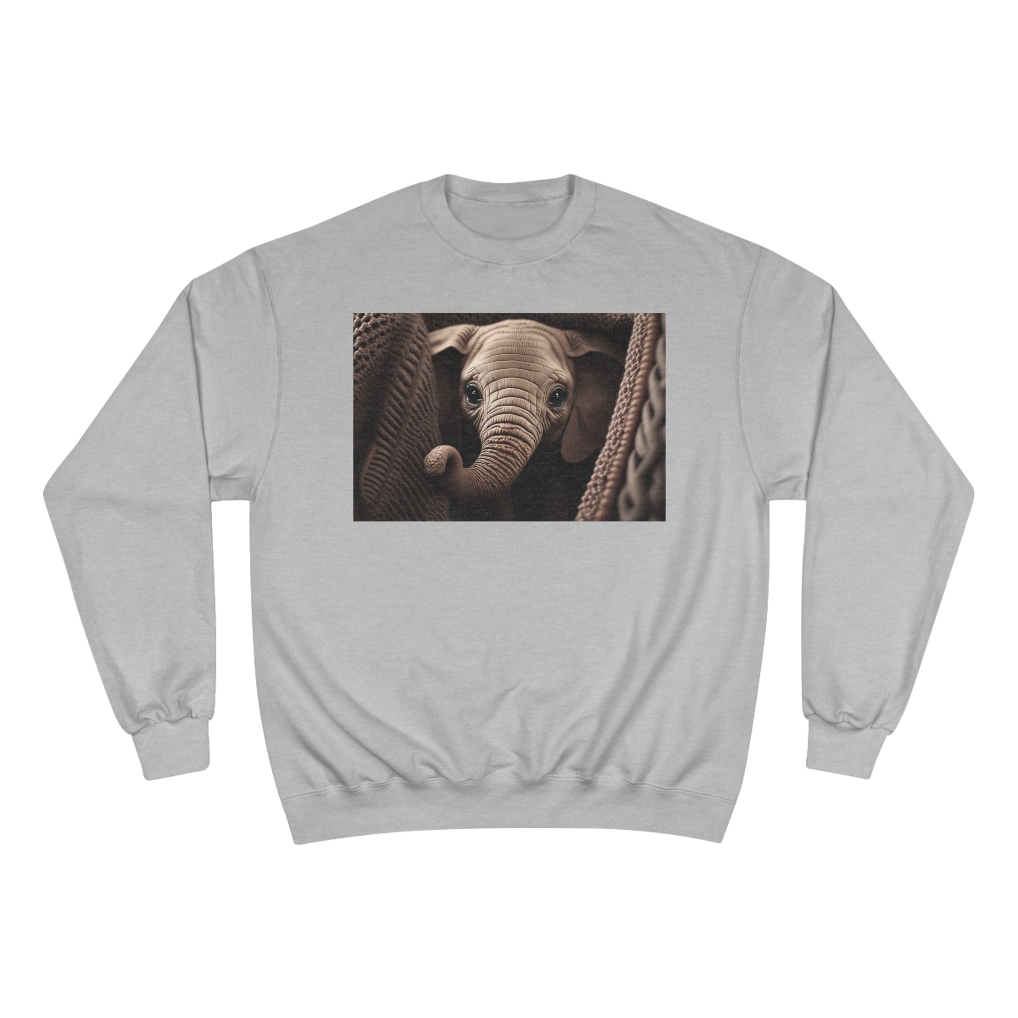 Champion Sweatshirt - Knit Animals, Elephant Calf