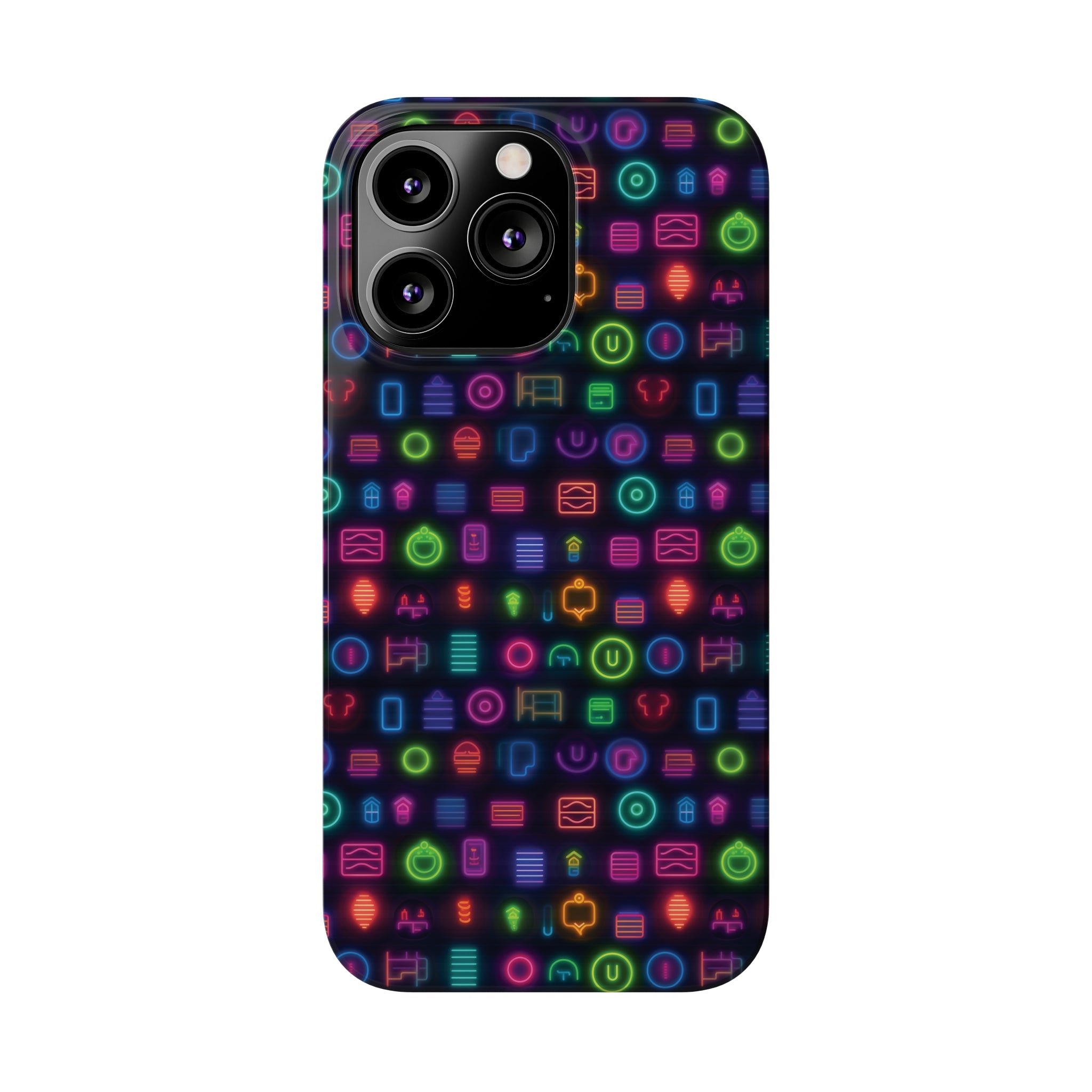 Slim Phone Cases (AOP) - Seamless Neon Designs 02