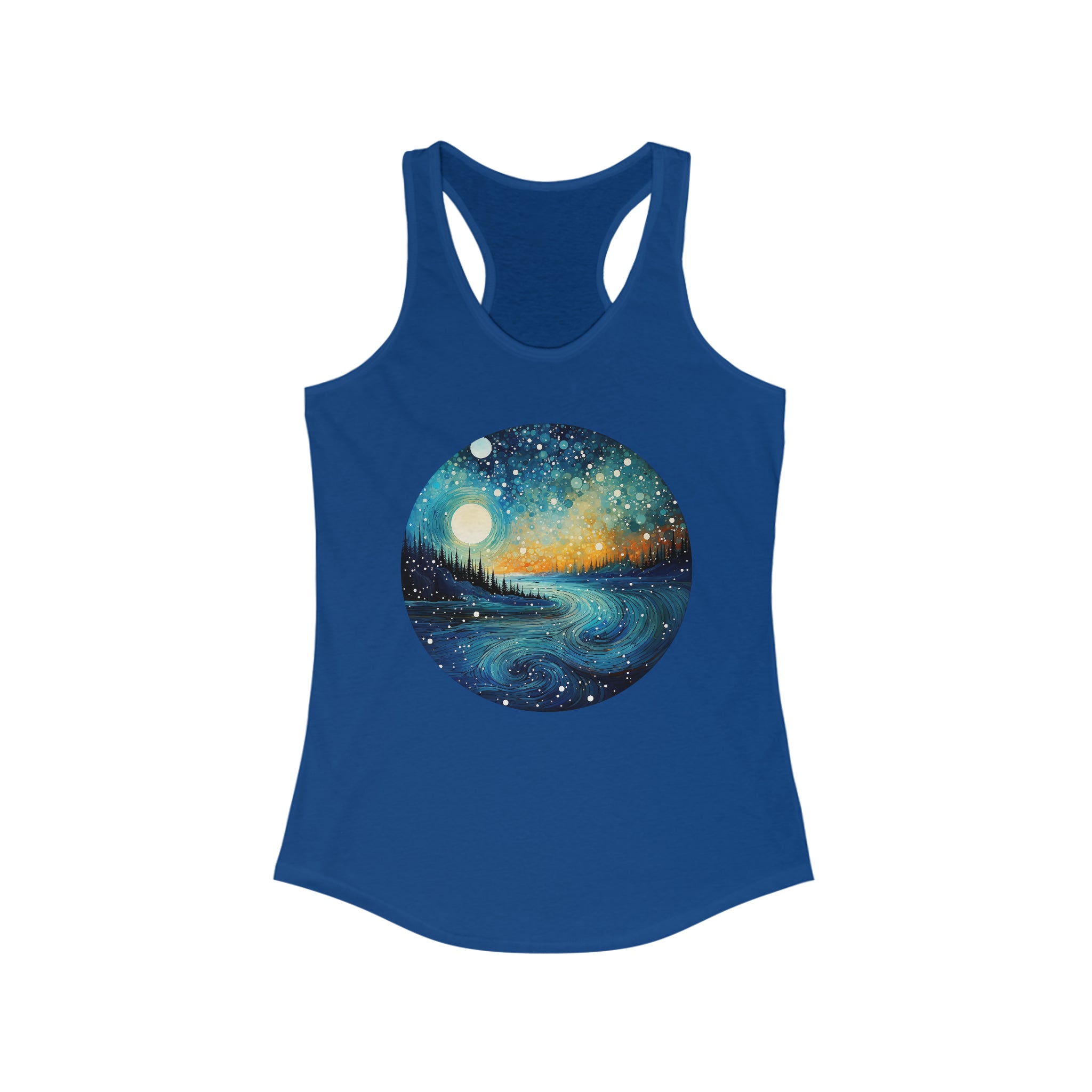 Women's Ideal Racerback Tank - Pointillism Designs 05