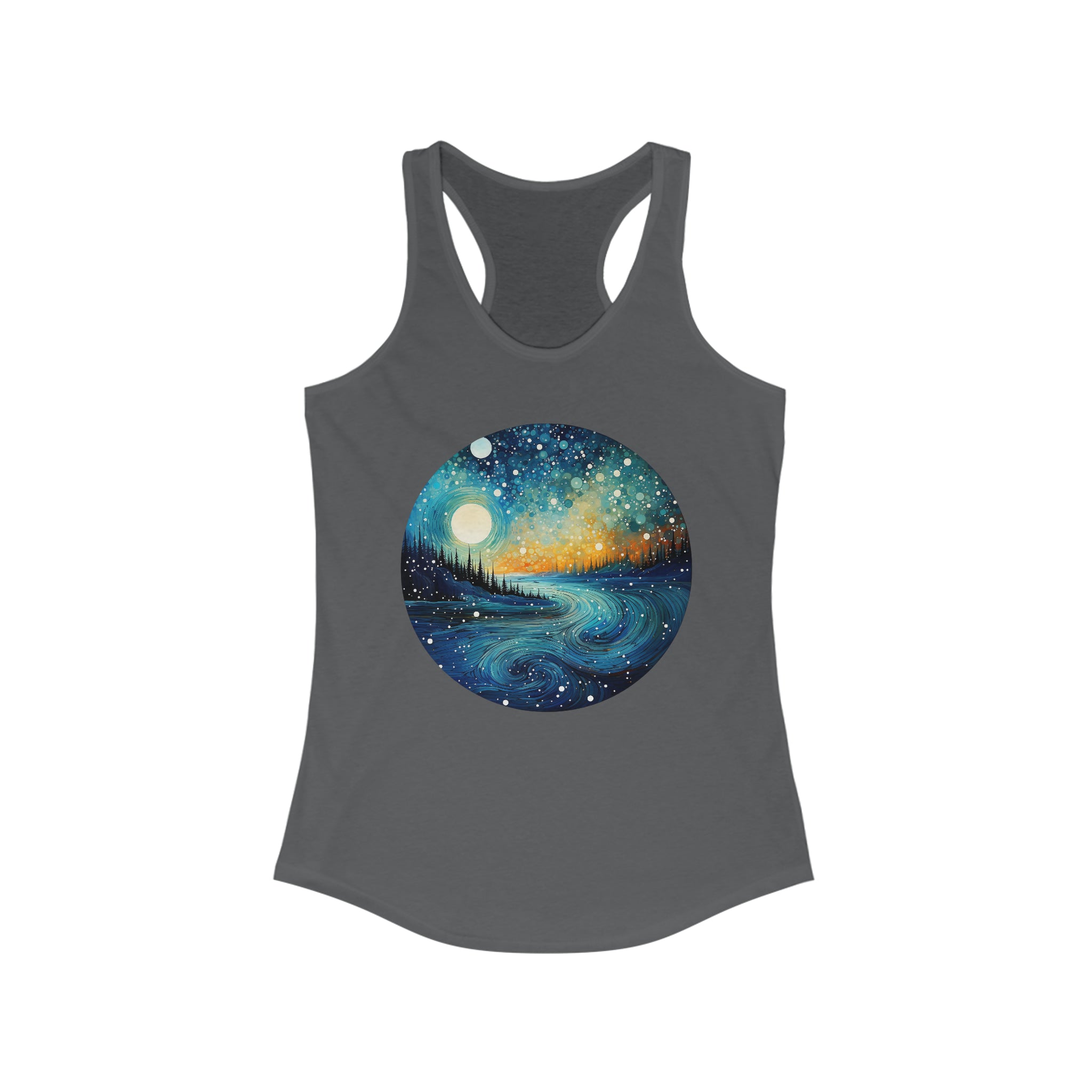 Women's Ideal Racerback Tank - Pointillism Designs 05