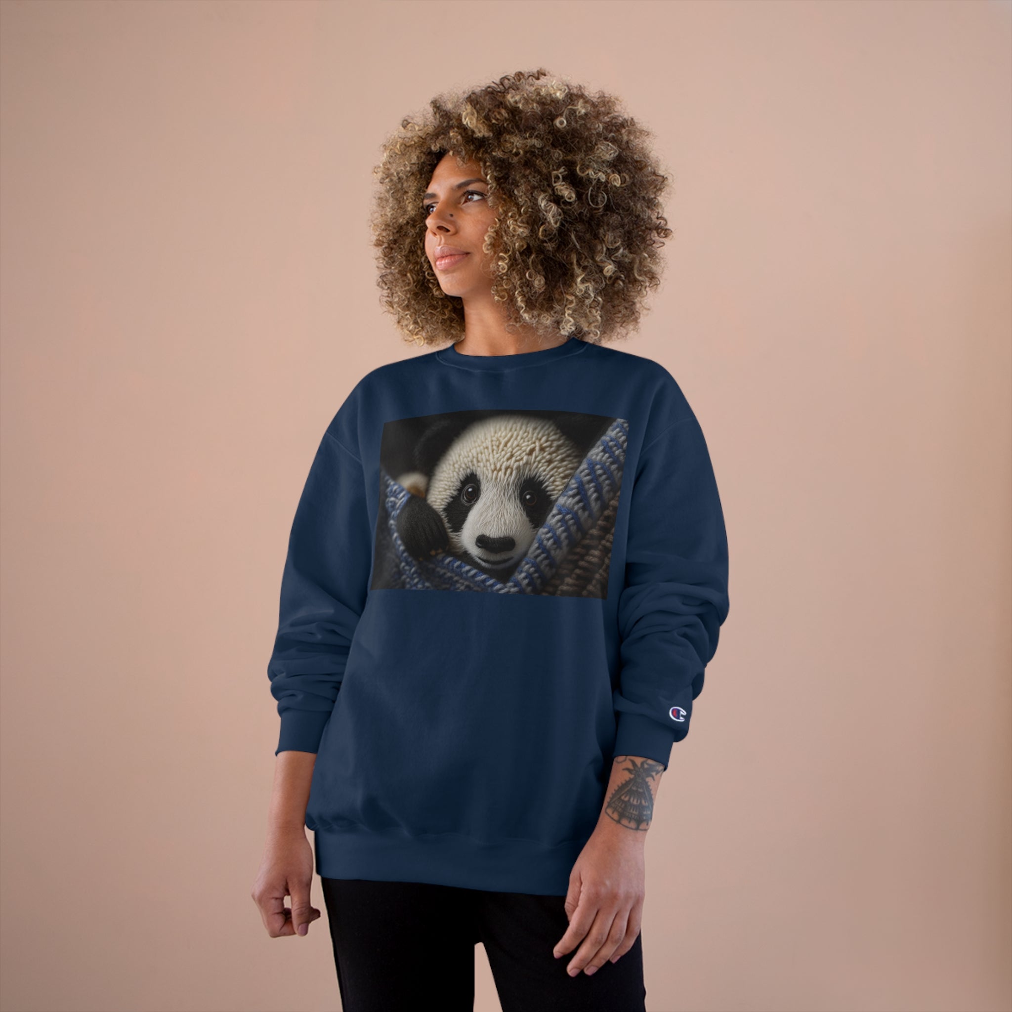 Champion Sweatshirt - Knit Animals, Giant Panda Cub