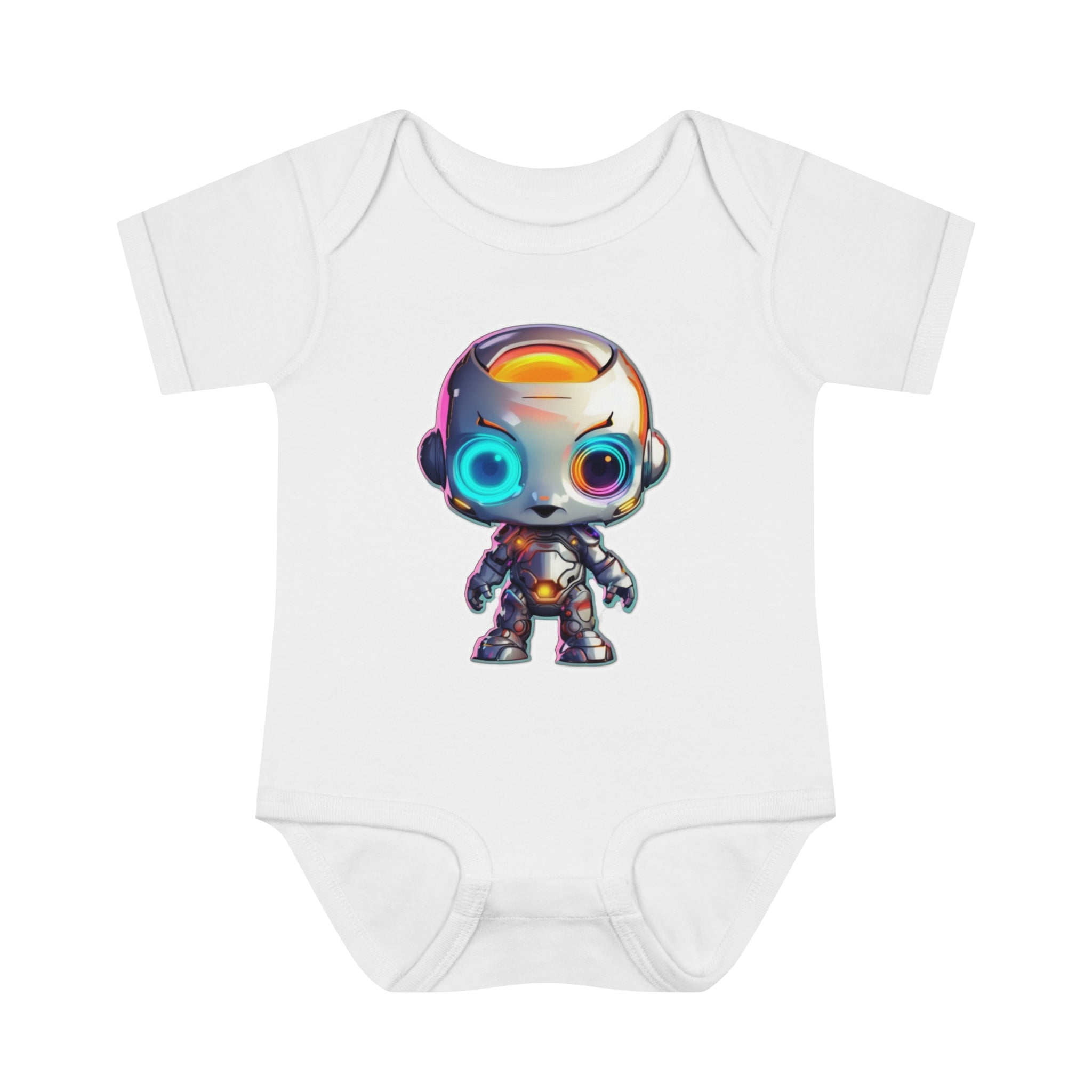 Infant Baby Rib Bodysuit - Bumble, Robot Pop Art 04