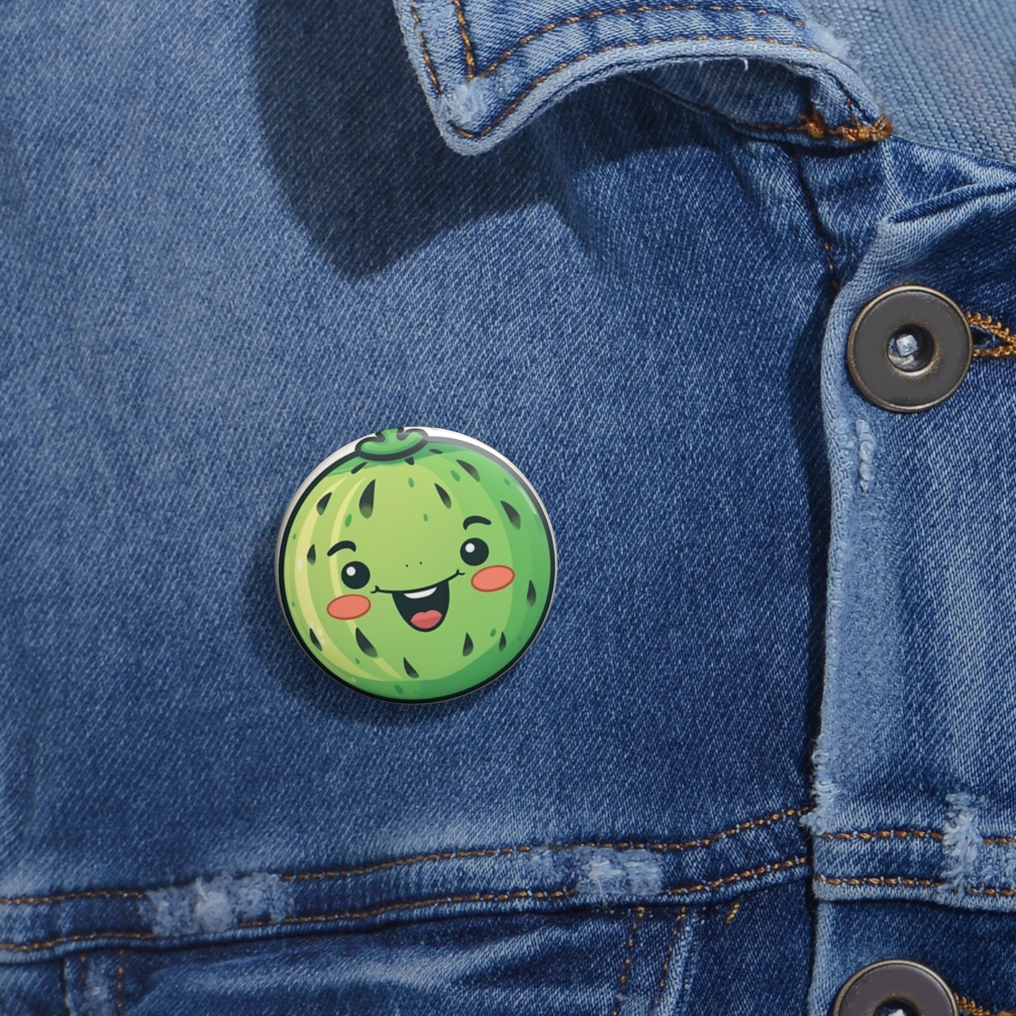 Custom Pin Buttons - Honeydew Melon