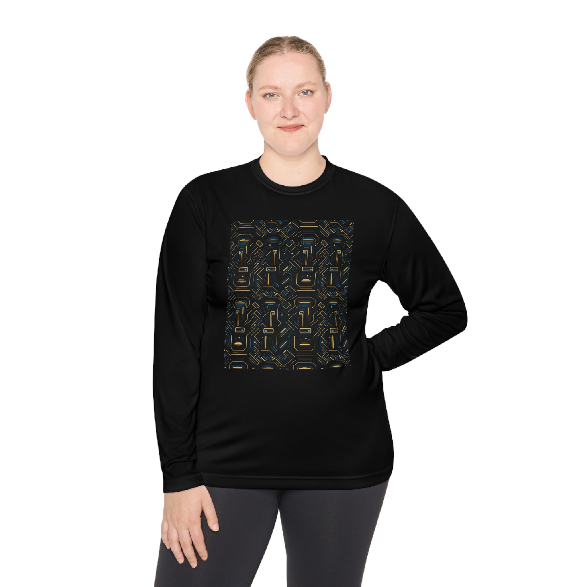 Unisex Lightweight Long Sleeve Tee (AOP) - Abstract Designs 07