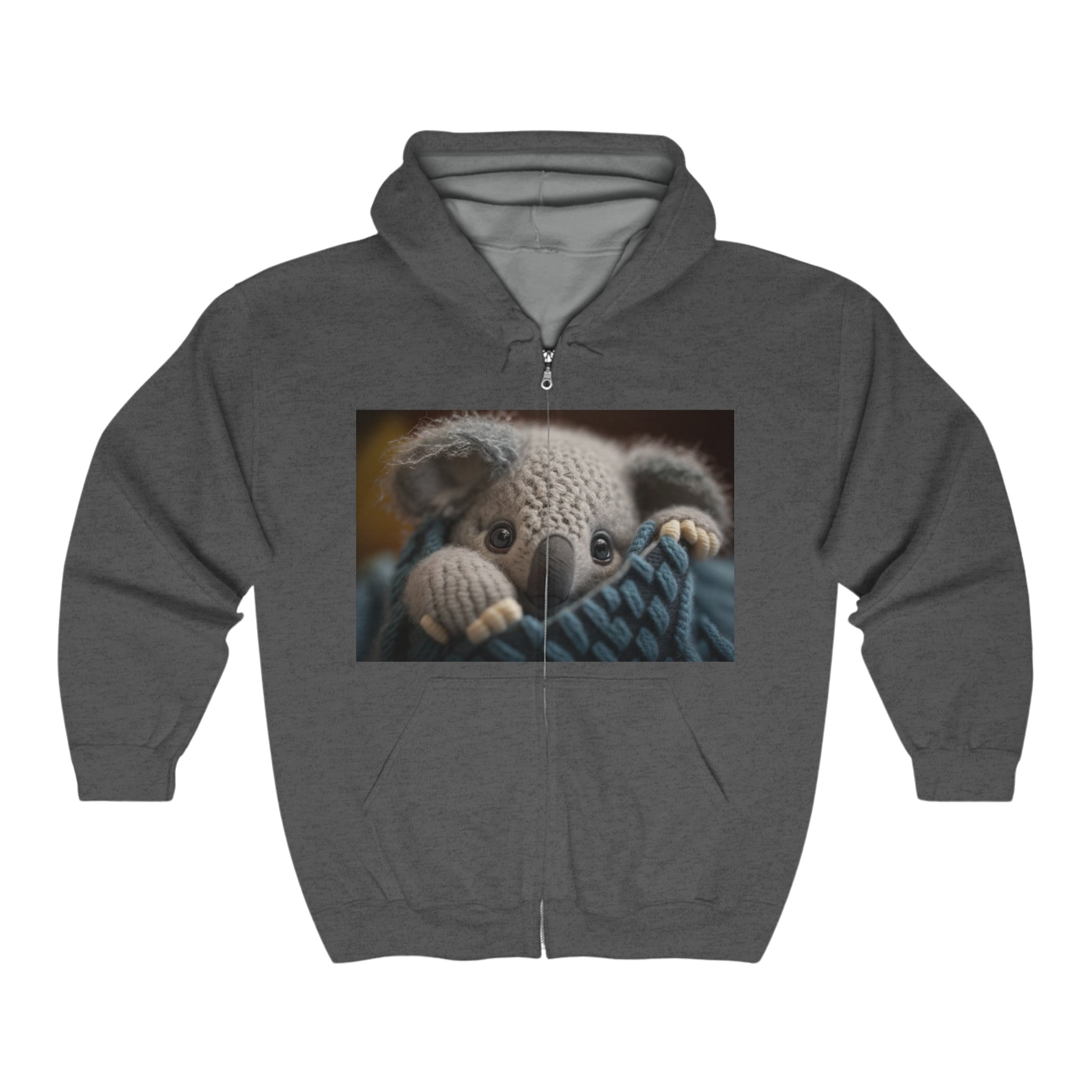 Unisex Heavy Blend™ Full Zip Hooded Sweatshirt - Baby Animals - Koala