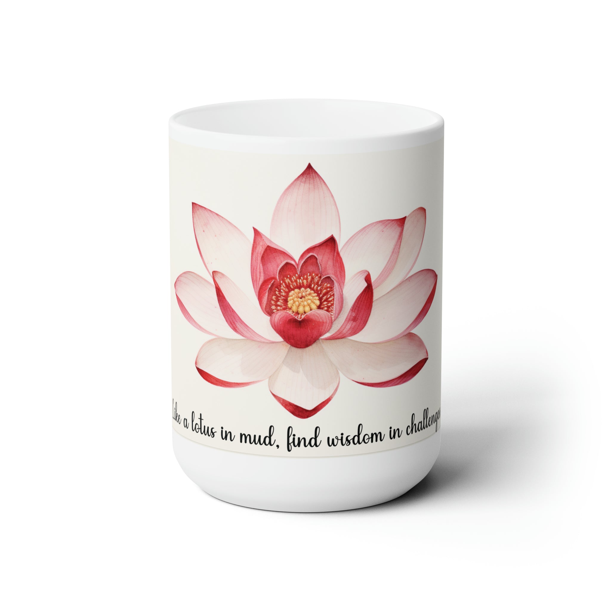 Ceramic Mug 15oz - Red Lotus