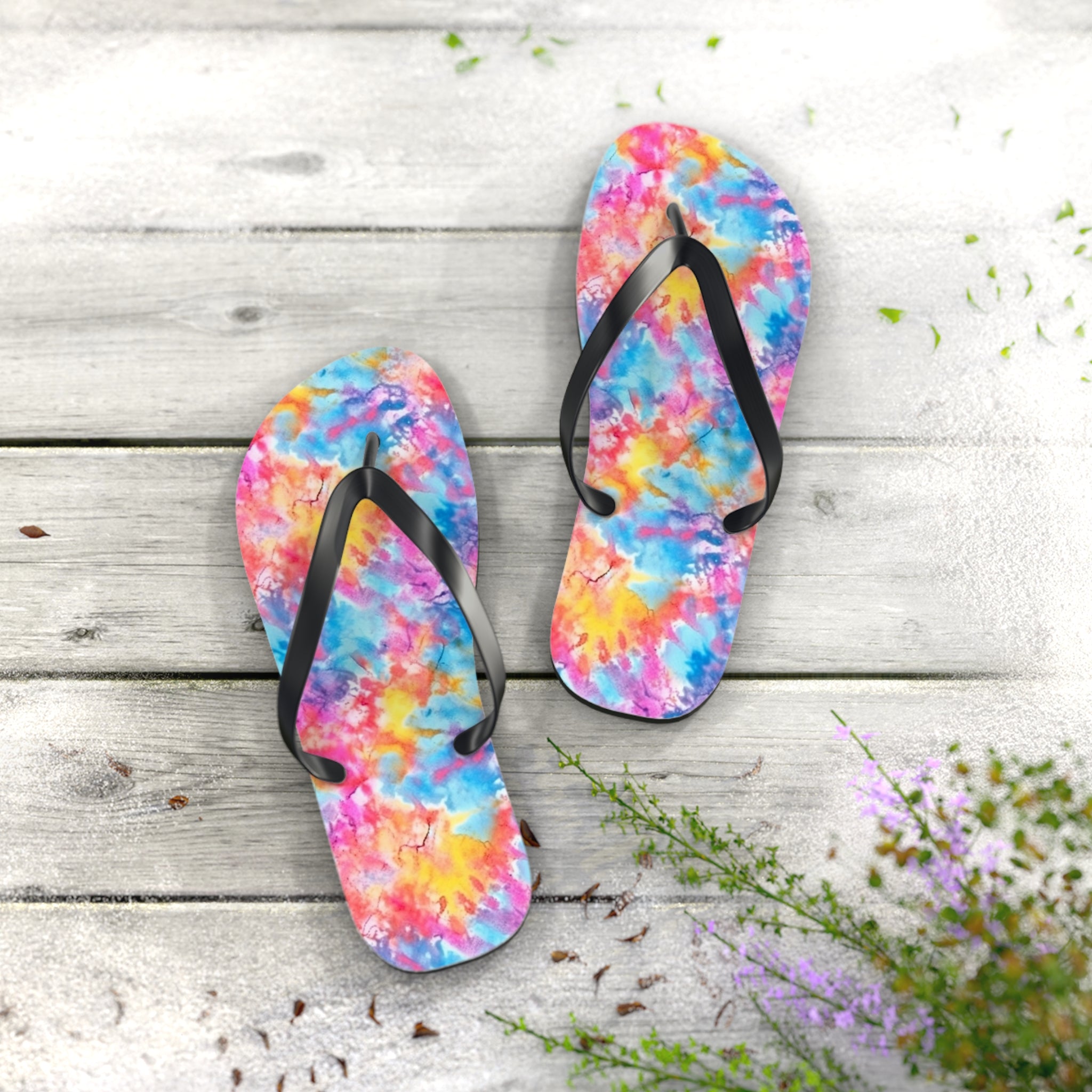 Flip Flops (AOP) - Tie Dye Designs 02